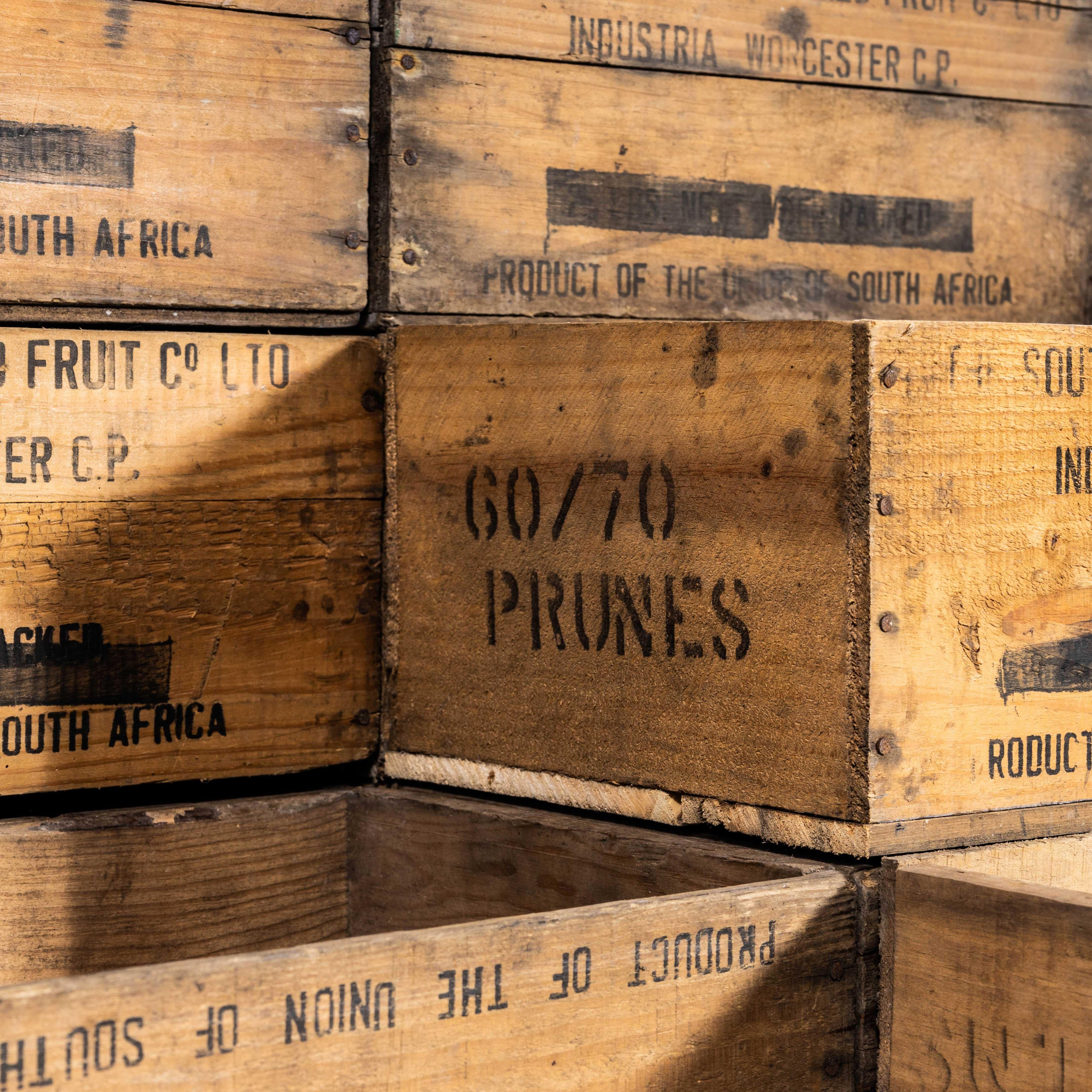 Original Obsttransport-Exportkisten aus den 1930er Jahren - Kleinserie verfügbar (Mitte des 20. Jahrhunderts) im Angebot