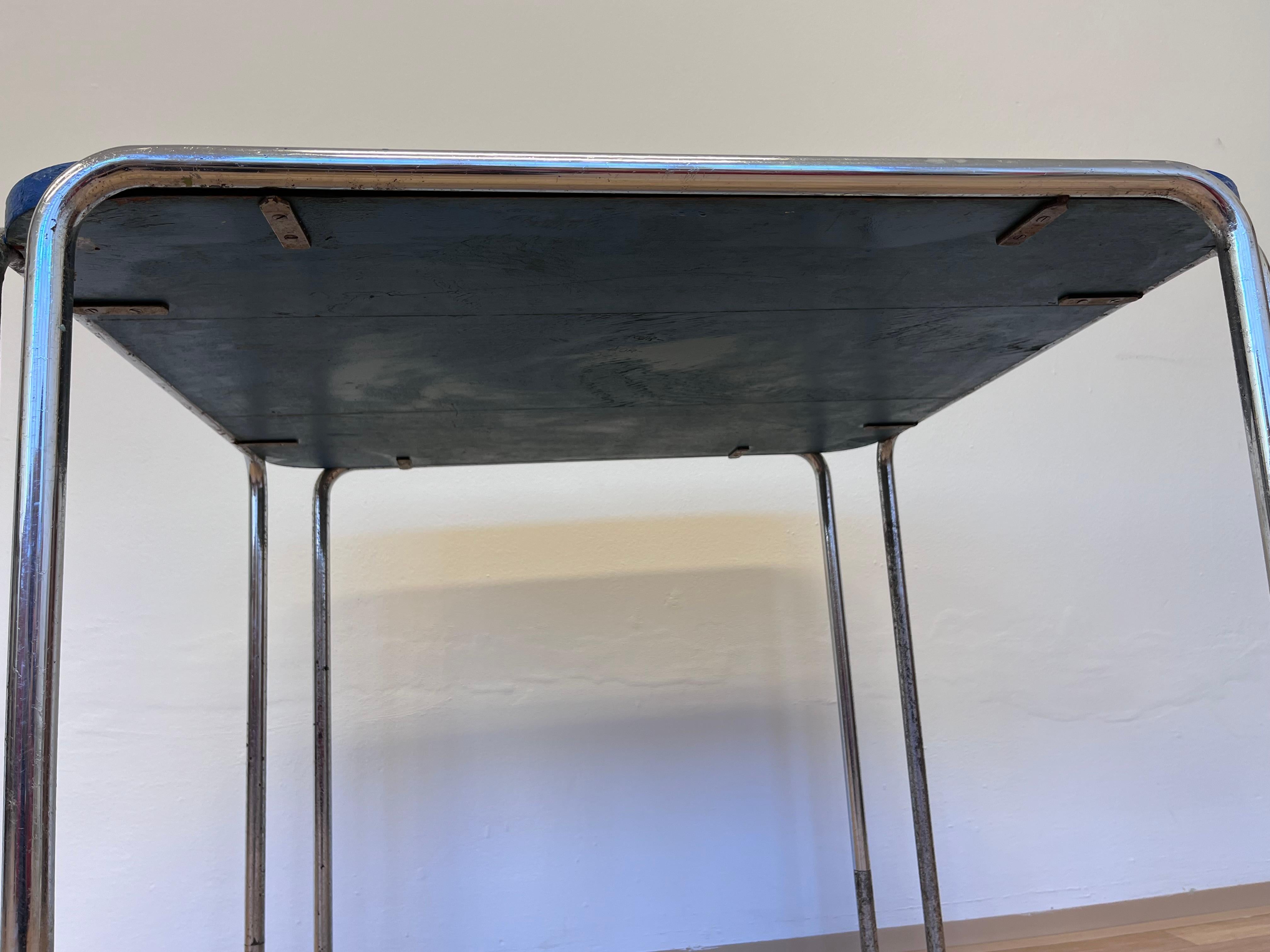 1930s Original Marcel Breuer B10 Bauhaus Tubular Table by Thonet !  In Fair Condition In Praha, CZ
