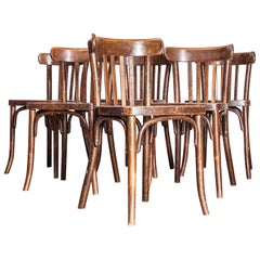 Used 1930s Original Marked Thonet Bentwood Dining Chairs, Set of Six