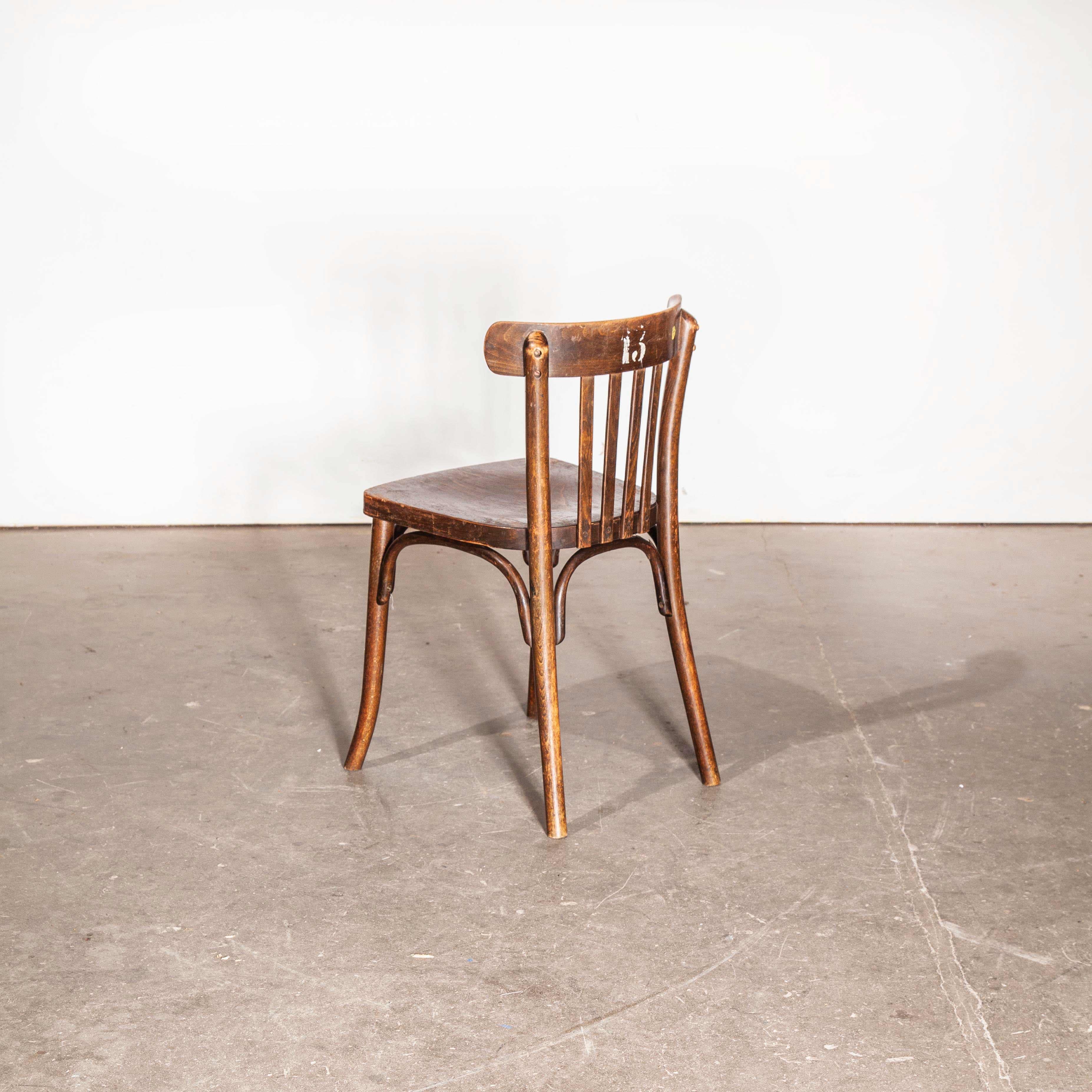 1930s Original Marked Thonet Bentwood Dining Chairs, Various Quantity Available 3