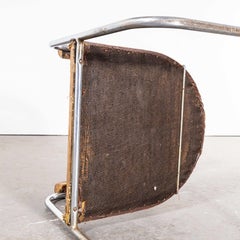 1930s Original Pel Tubular Chrome Sprung Side Chair – Original Leather