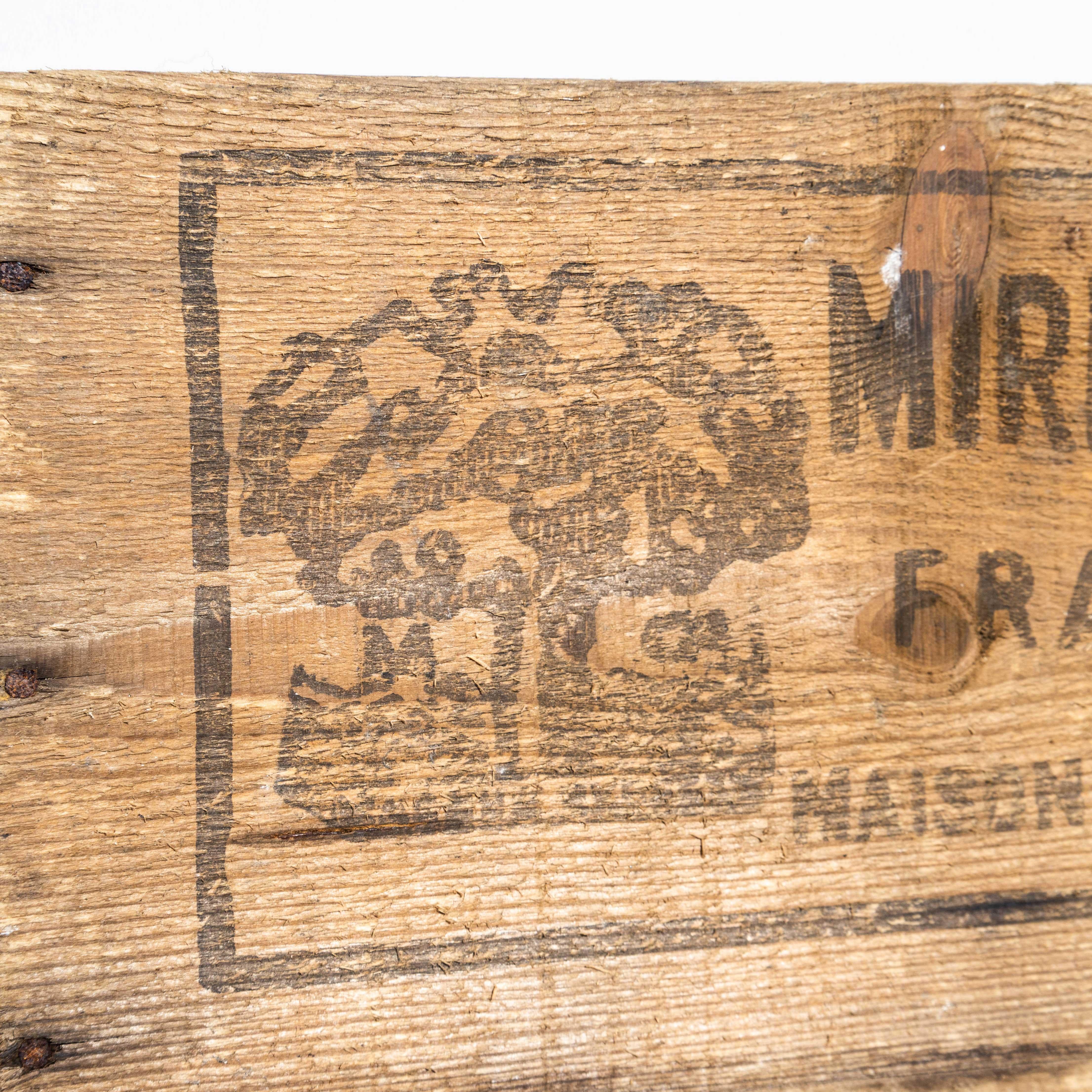 Wood 1930's Original Shipping Export Crates Mirland - Pair