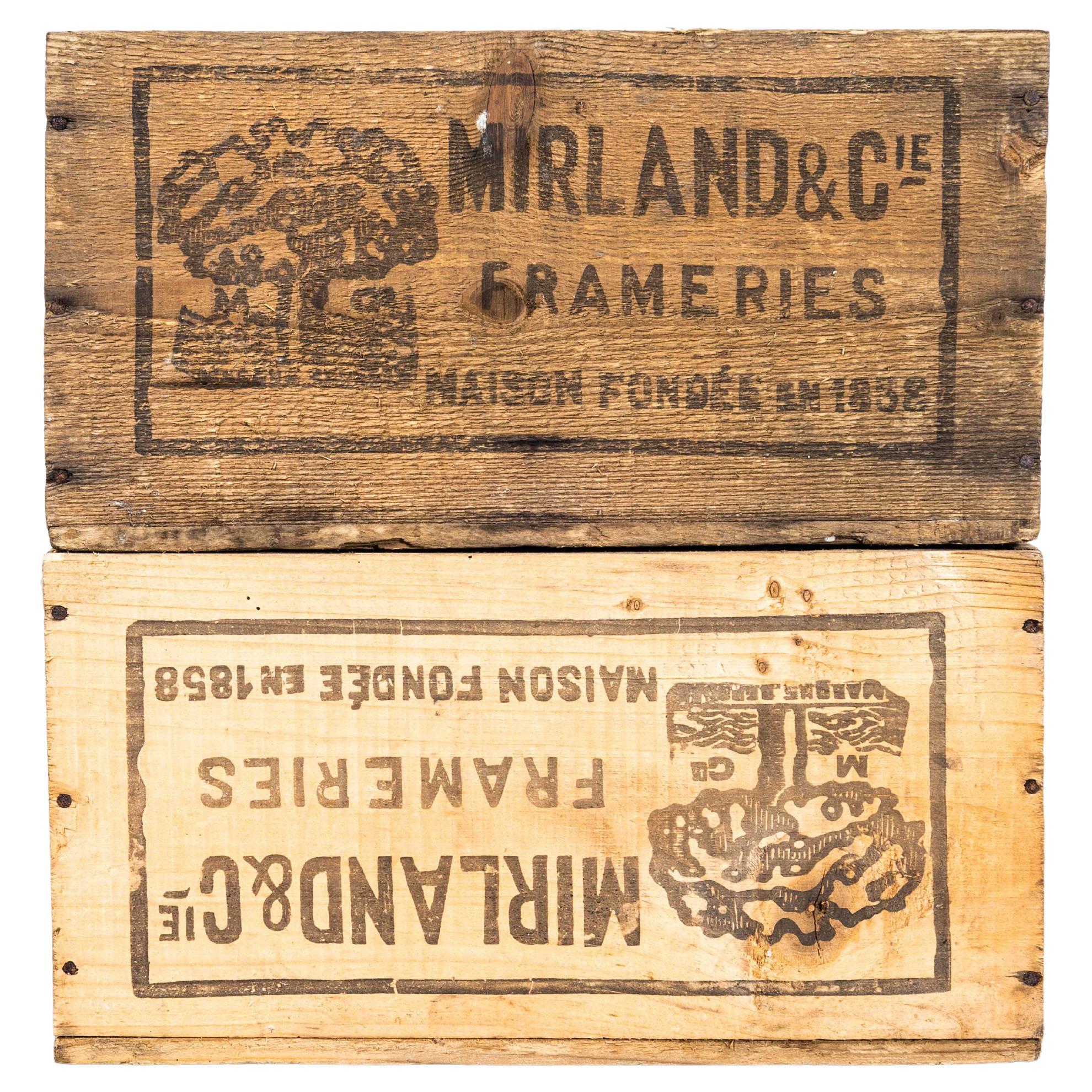 1930's Original Shipping Export Crates Mirland - Pareja