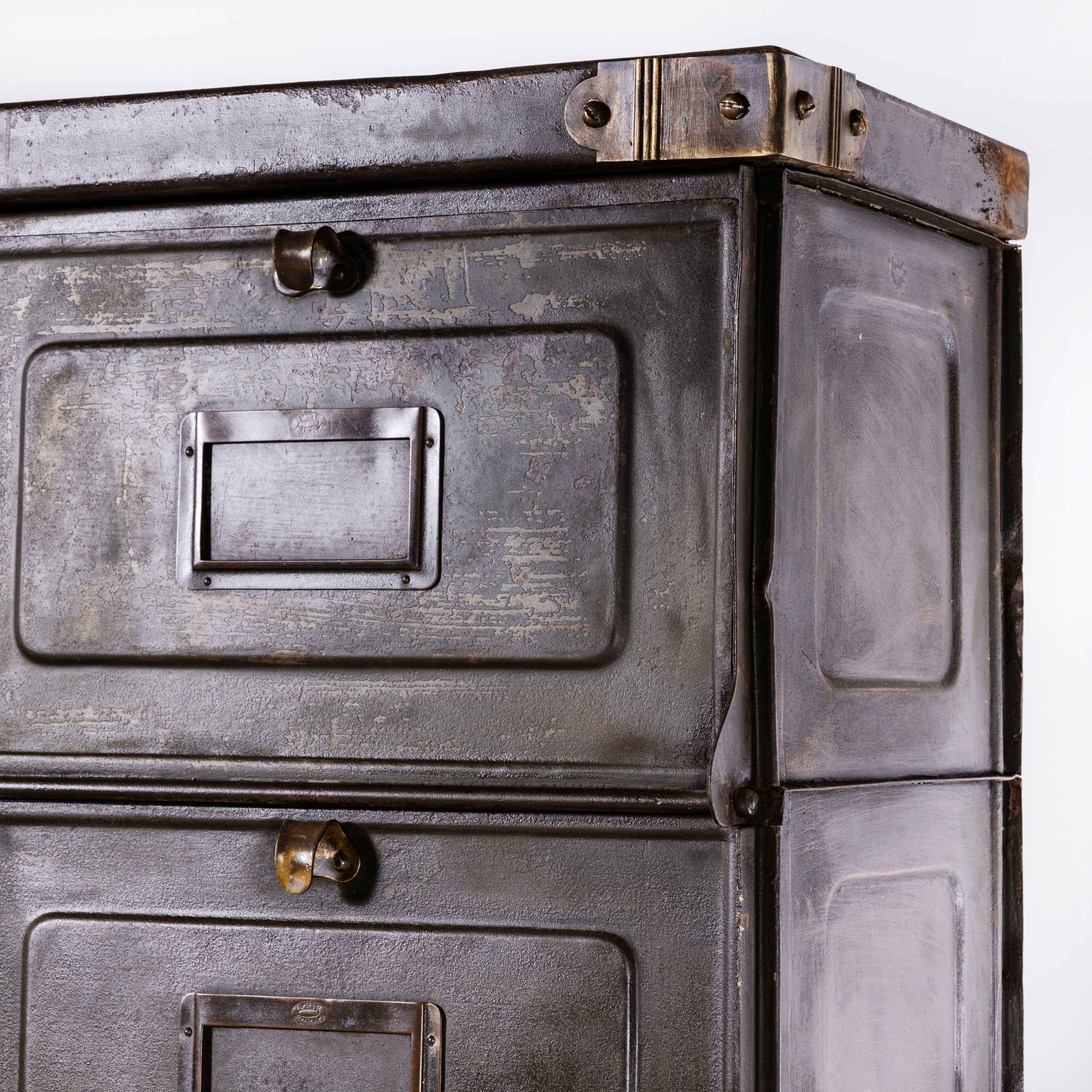 1930's Original Strafor Klappet Cabinet - Original Paint -Forge de Strasbourg For Sale 1