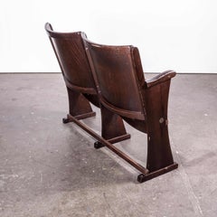 1930s Original Thonet Cinema Seats with Enamel Numbers, Pair Numbered 1-2