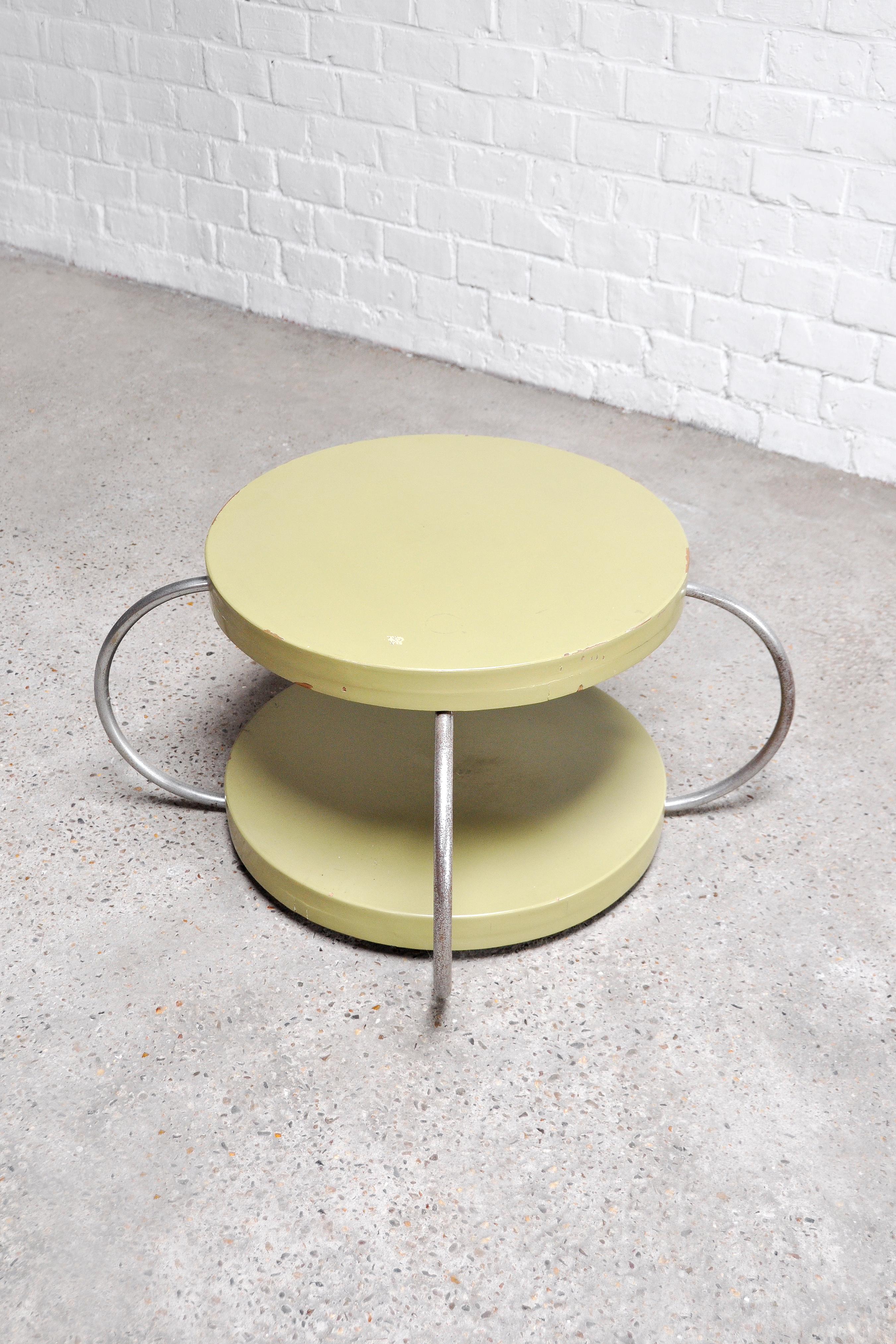 1930er Jahre Original Stahlrohr Bauhaus Couchtisch im Angebot 2