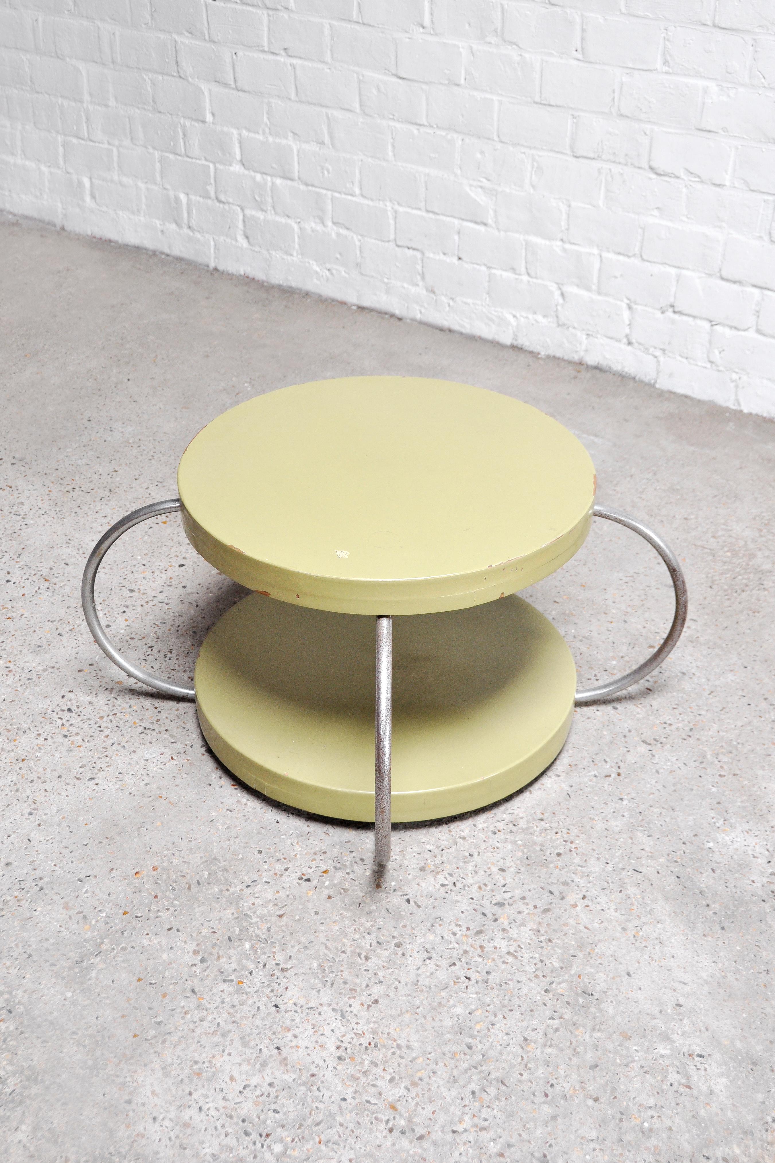 1930's Original Tubular Steel Bauhaus Coffee Table For Sale 2