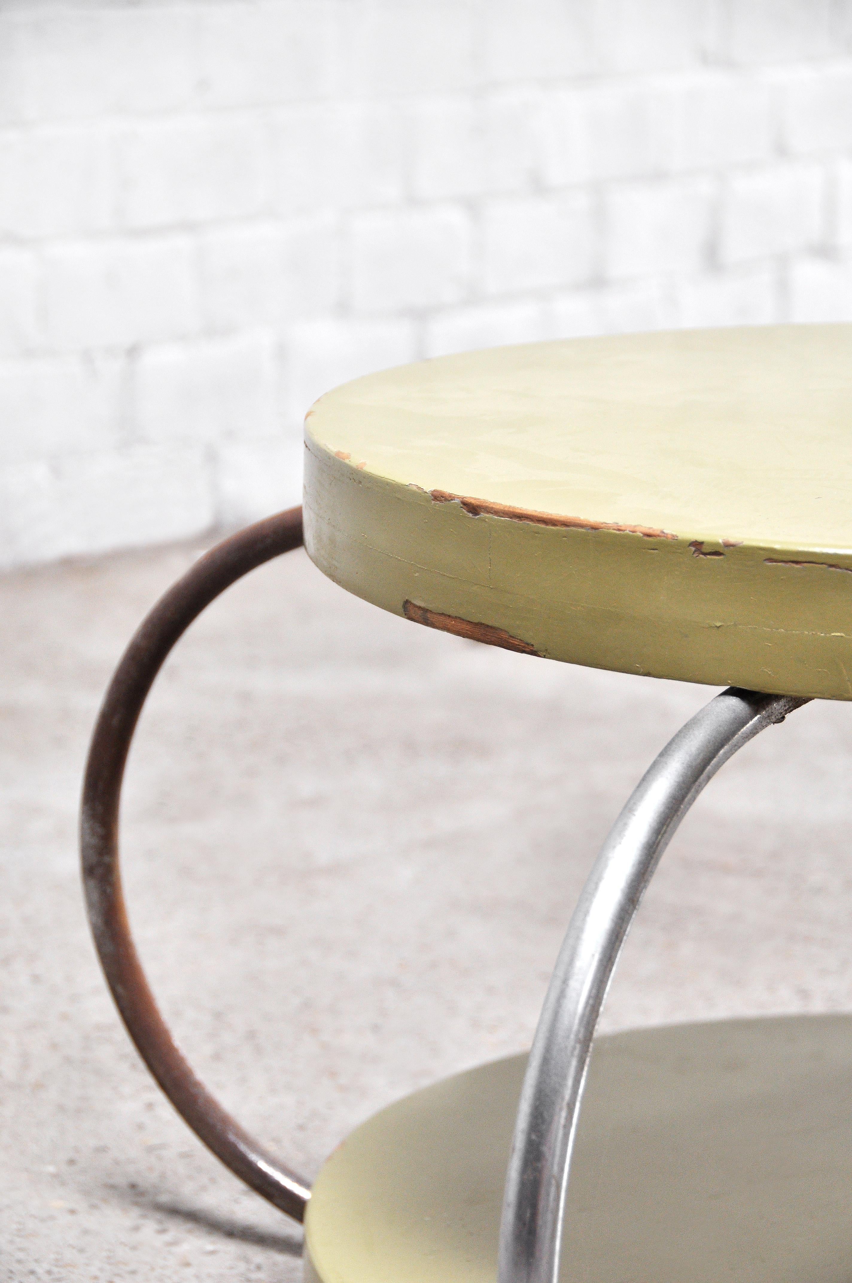 1930er Jahre Original Stahlrohr Bauhaus Couchtisch im Angebot 5