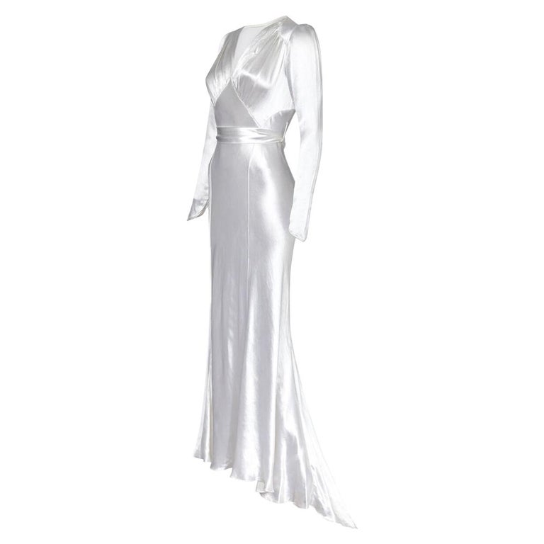 1930s bias cut wedding dress Hattie Carnegie's 1930s bias-cut silk wedding gown