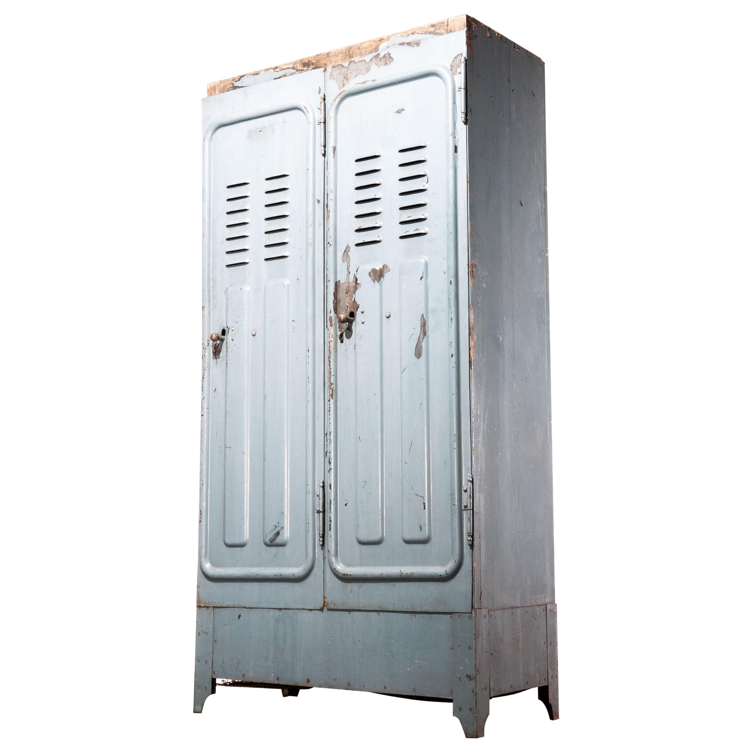 1930s Original Wooden Locker, Storage Cupboard, by De Dietrich