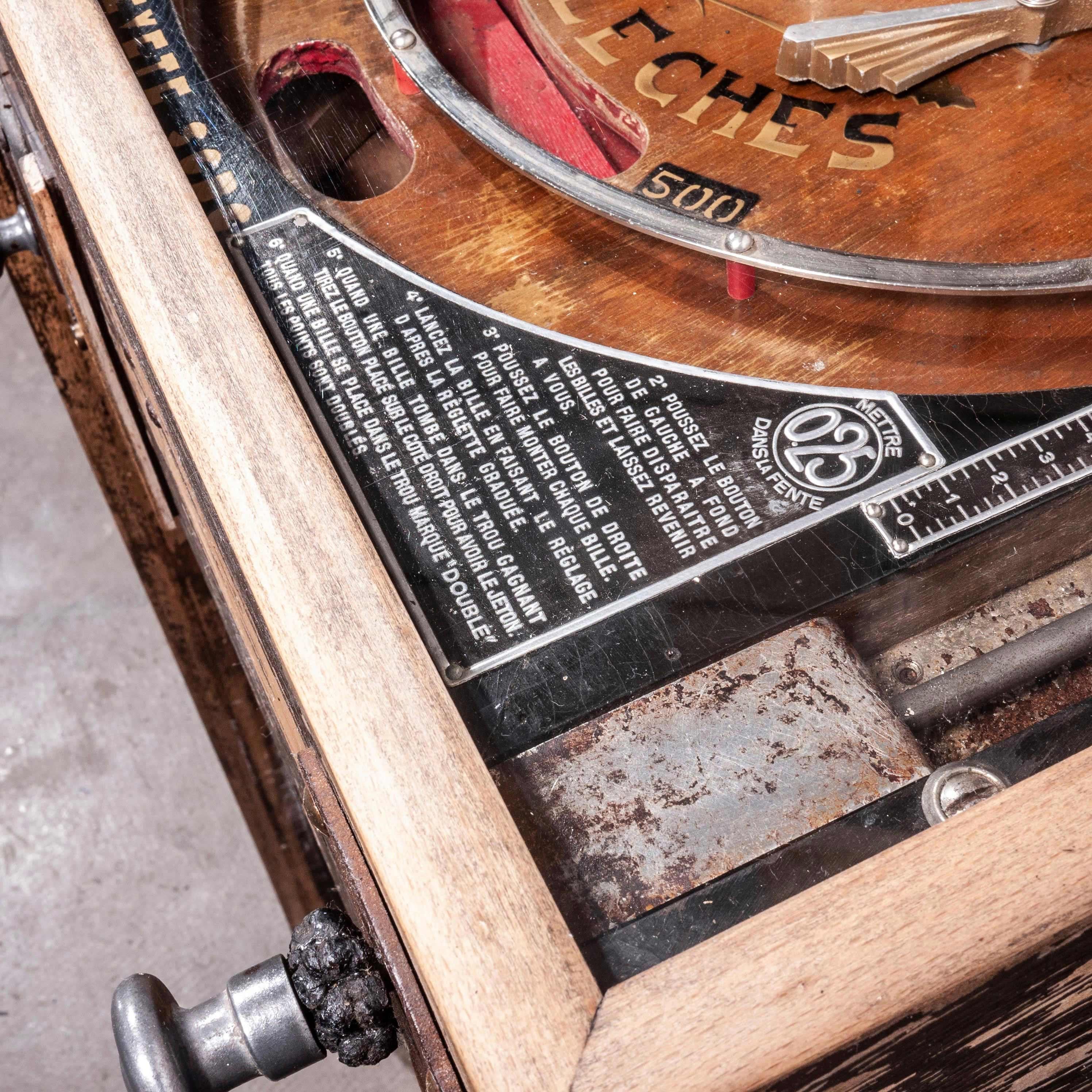 1930s Original Working French Magister Pinball Table, Les Fleches 11