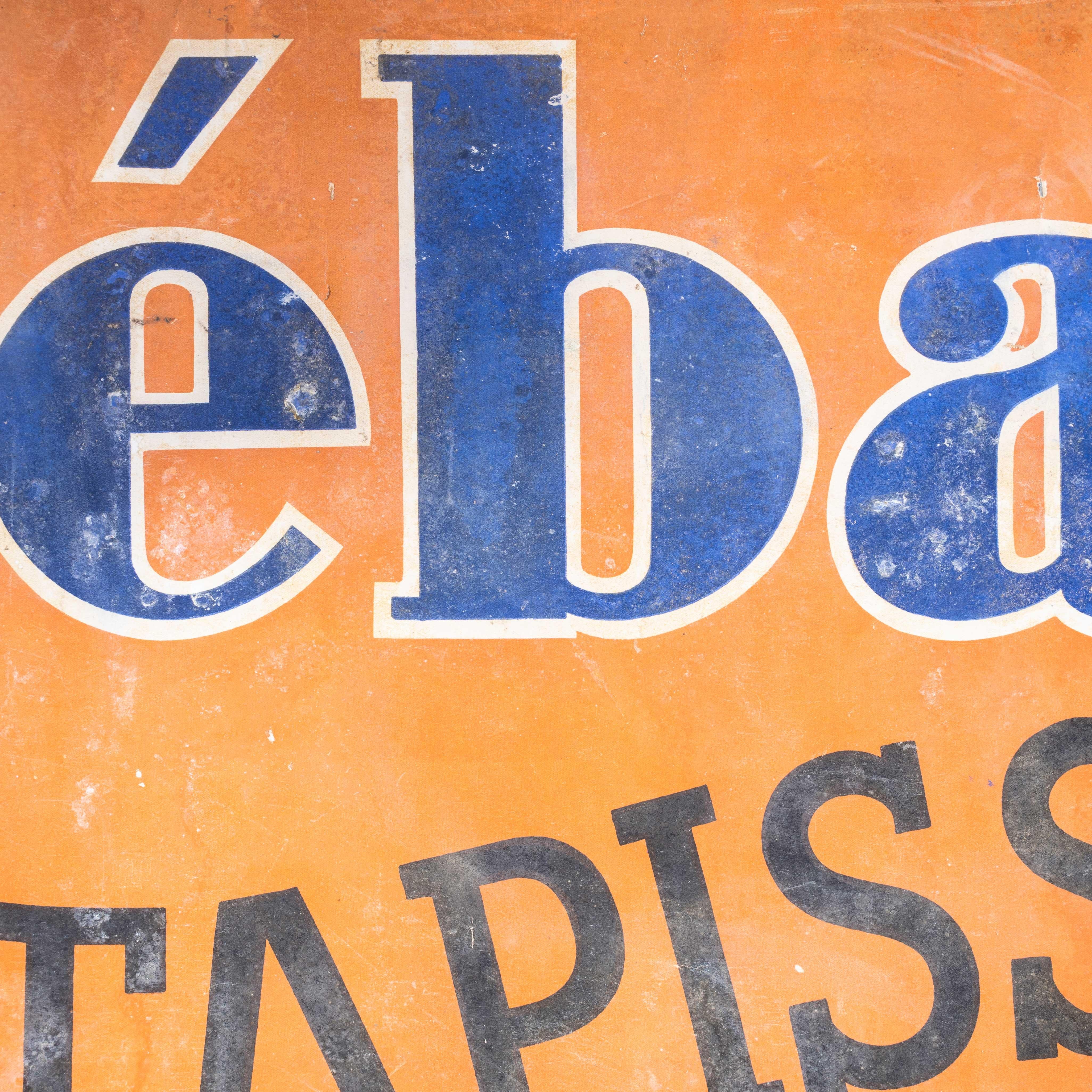 1930's Original Zinc Adverstising Sign - E.Thiebaut In Good Condition For Sale In Hook, Hampshire