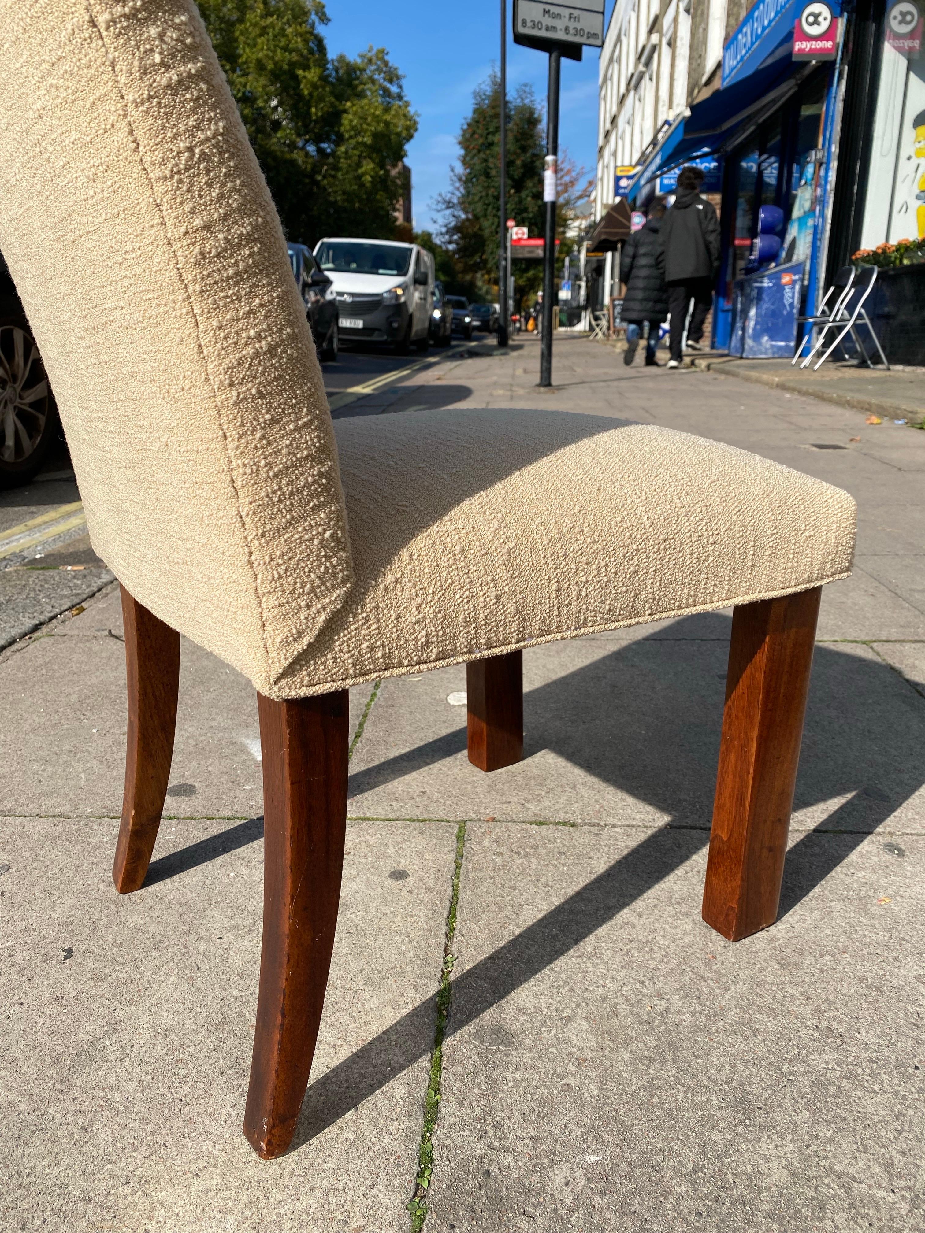 1930 Osvaldo Borsani attribuito a una sedia in legno di palissandro, lana, Italia Art Déco in vendita 9