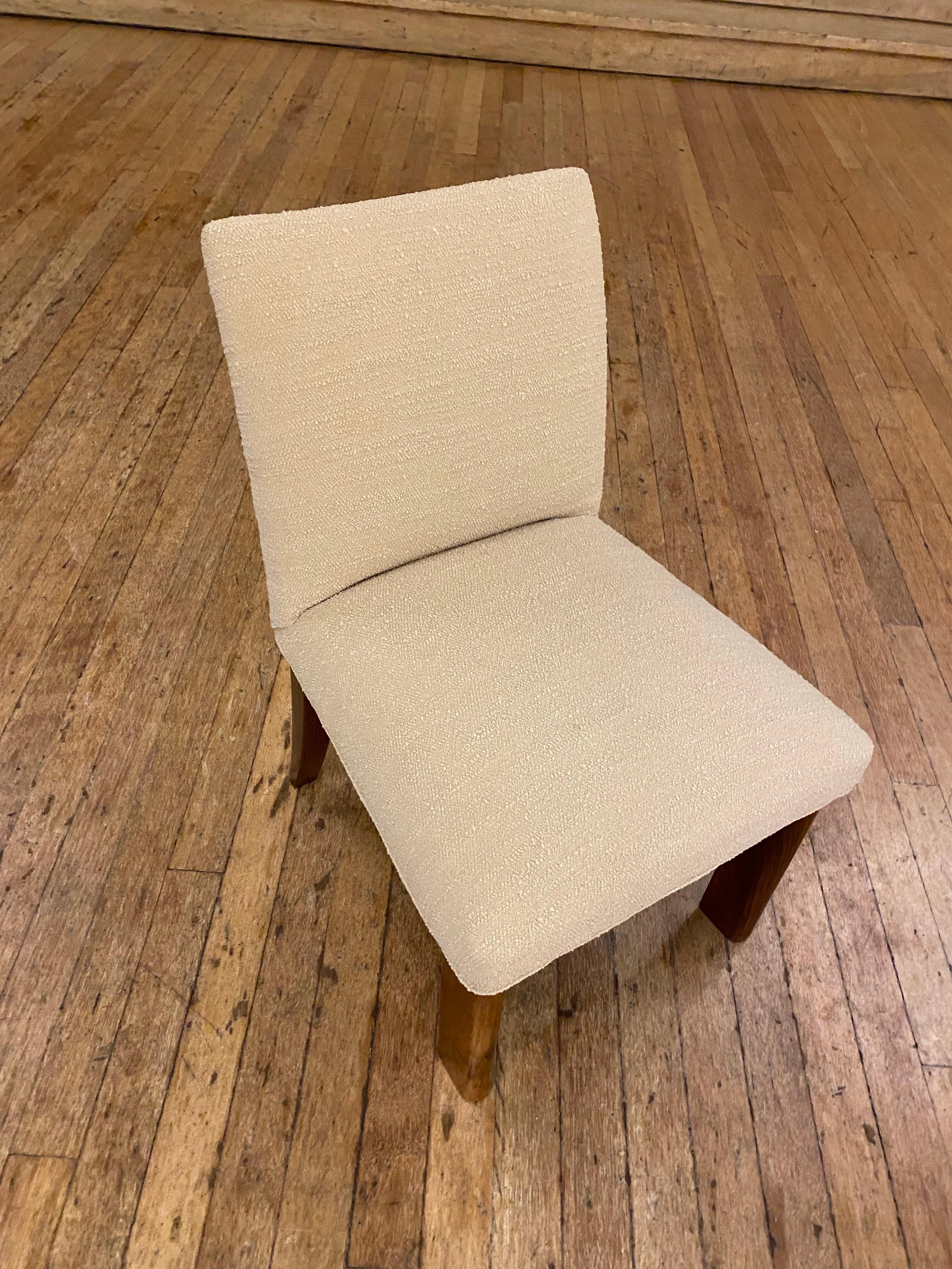 1930 Osvaldo Borsani attribuito a una sedia in legno di palissandro, lana, Italia Art Déco in vendita 1