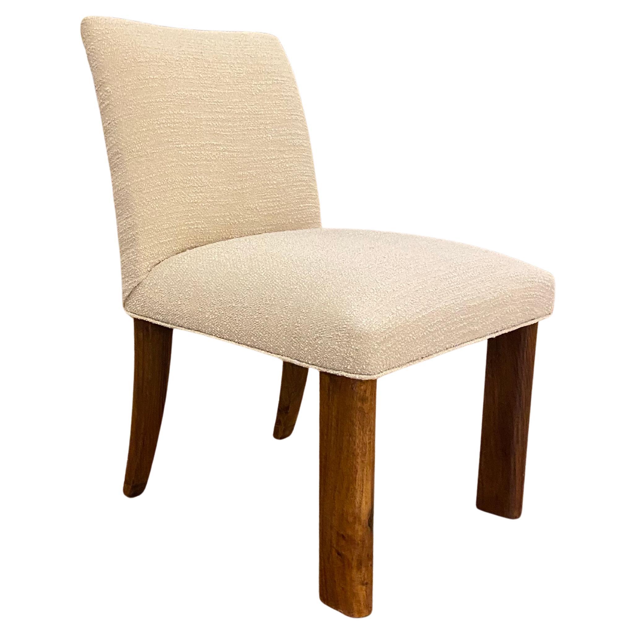 1930 Osvaldo Borsani attribuito a una sedia in legno di palissandro, lana, Italia Art Déco in vendita