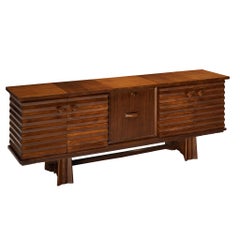 Credenza anni '30 Osvaldo Borsani per ABV con bar integrato in legno di castagno