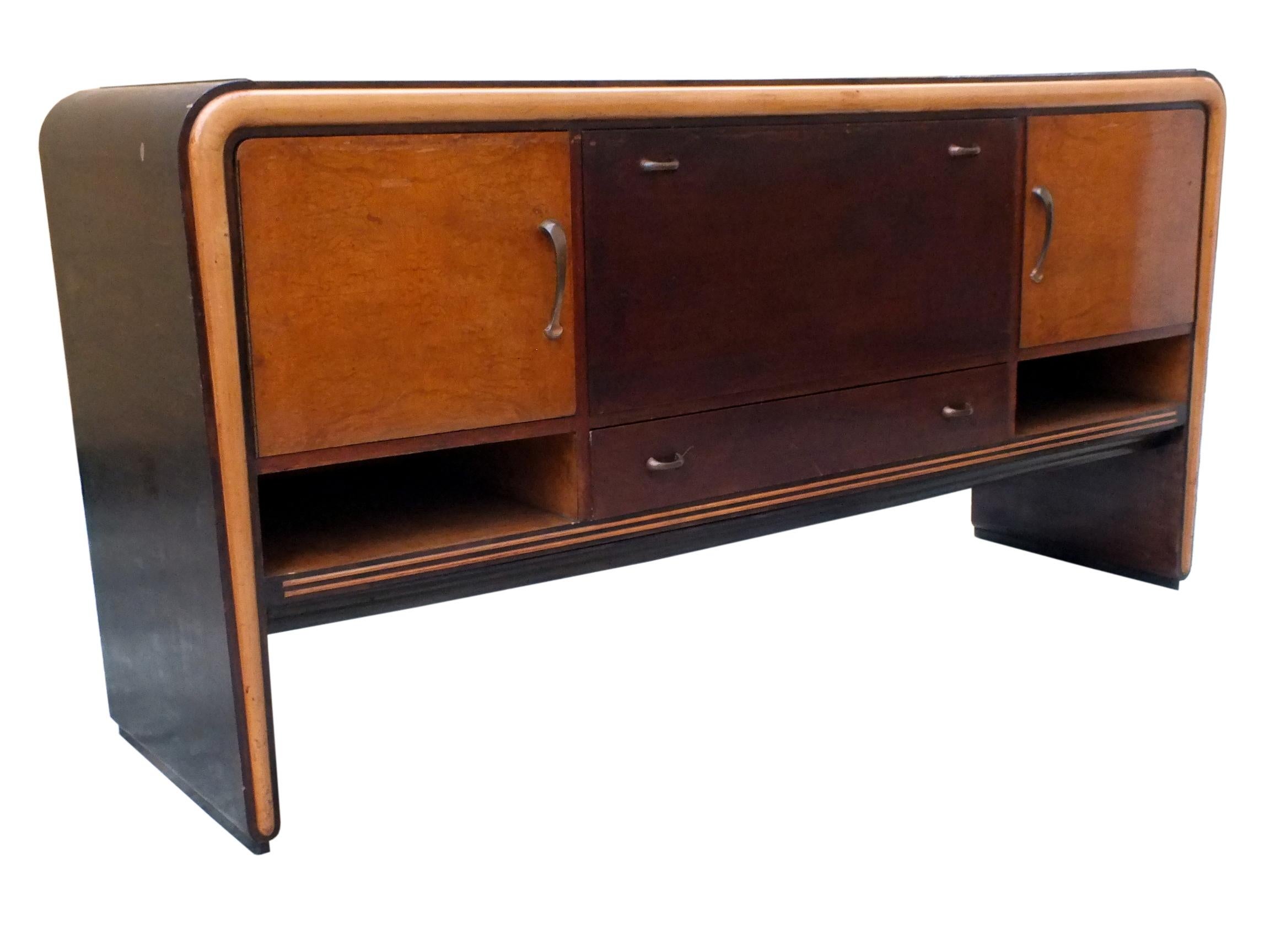 1930s attributed to Borsani/Buffa Sideboard & Cabinet, Set of 2 For Sale 1
