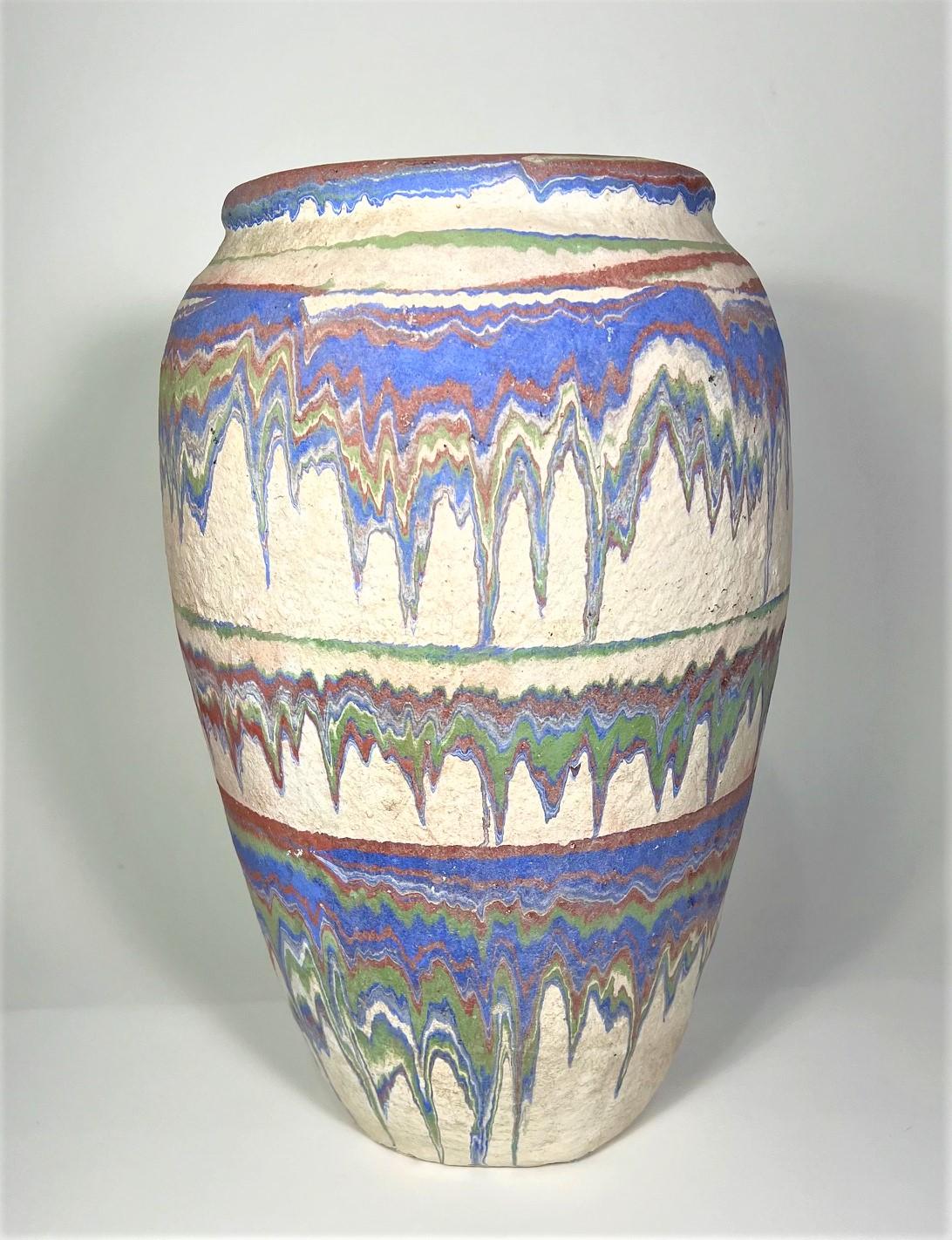 1930s Ozark Pottery. Pot or Vase. Heavy substantial weight.