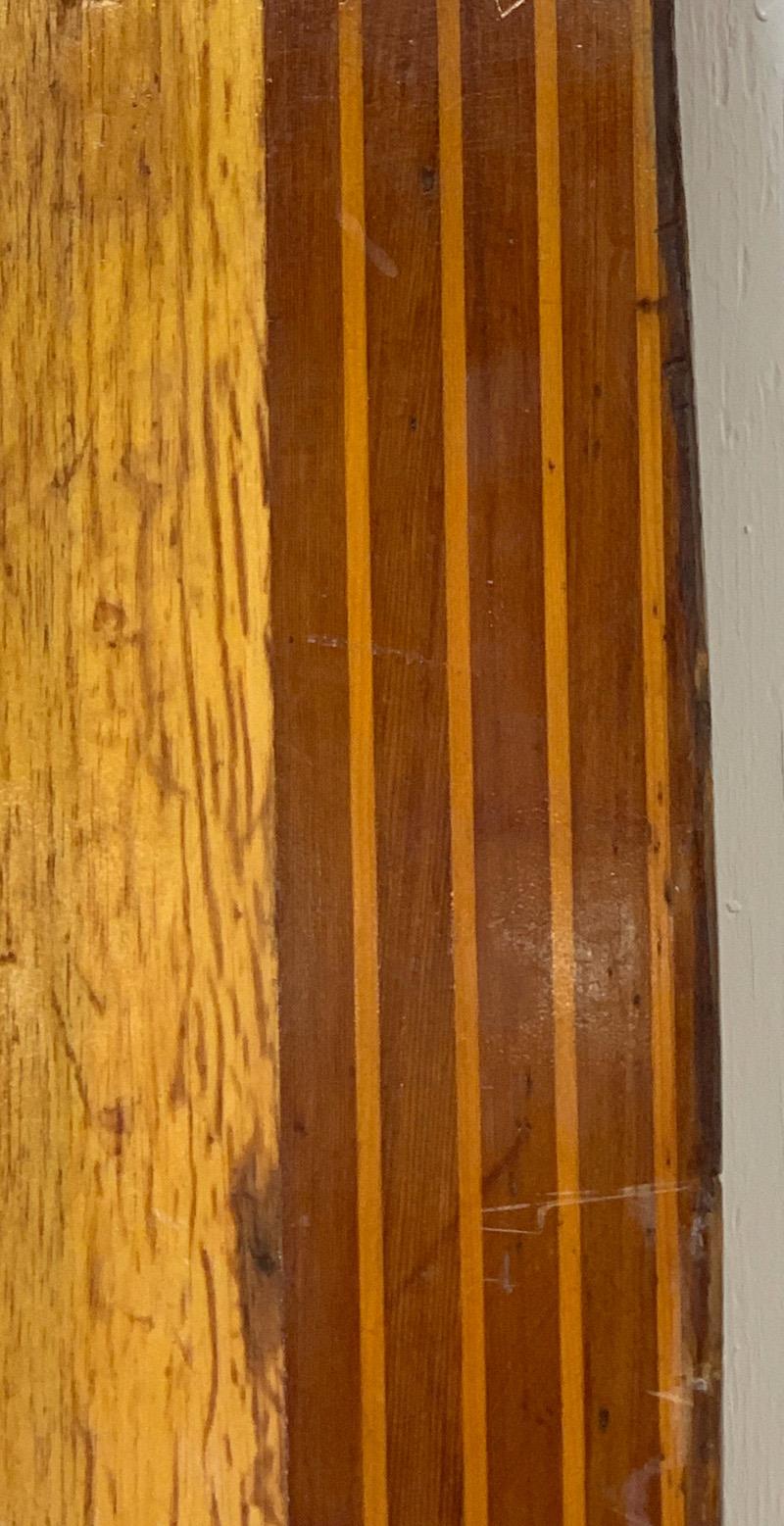 Hardwood 1930s Pacific System Homes Wooden Surfboard For Sale