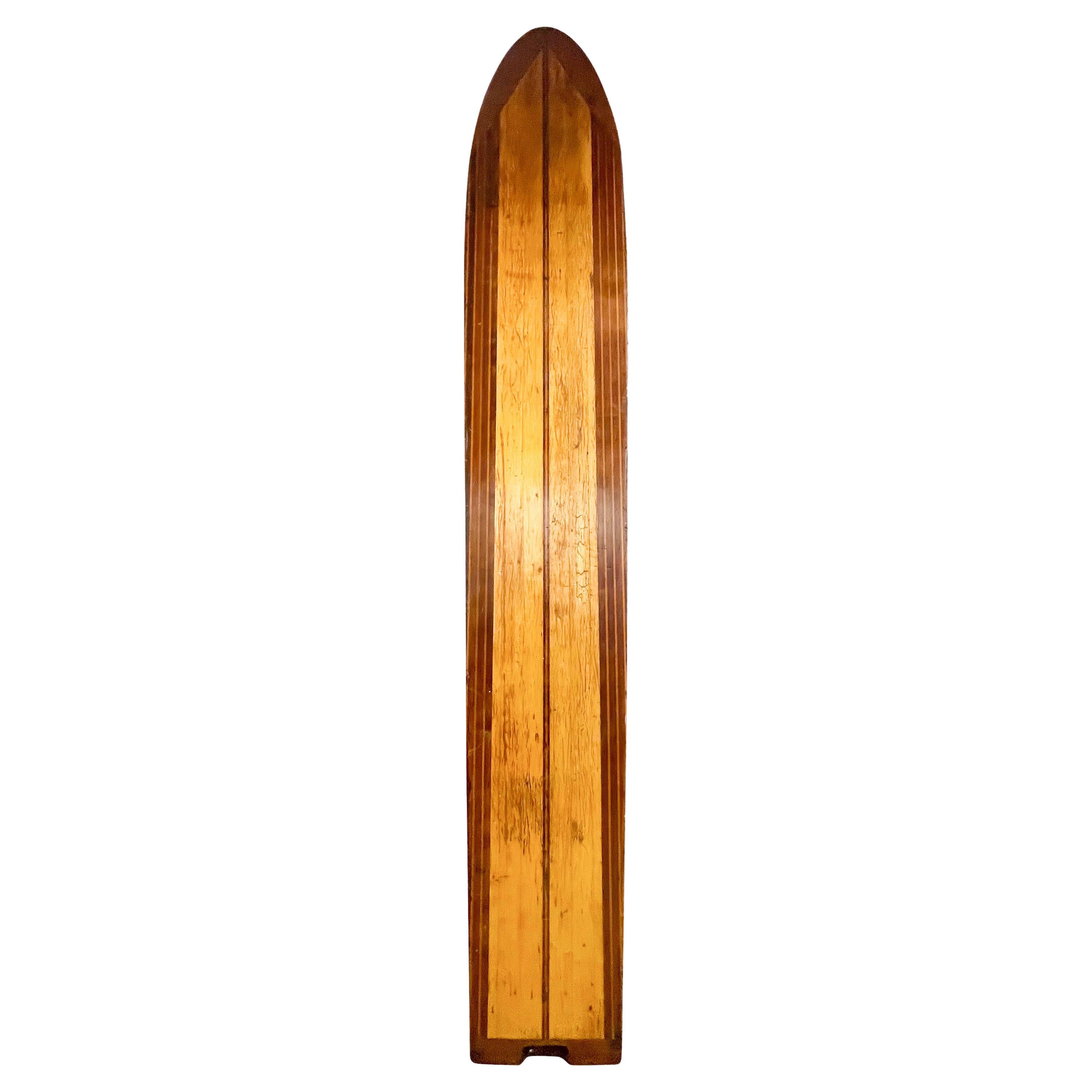 Planche de surf en bois des années 1930 du système Pacifique