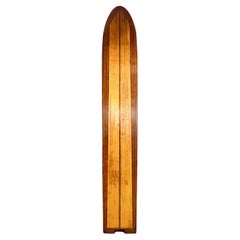 Vintage 1930s Pacific System Homes Wooden Surfboard