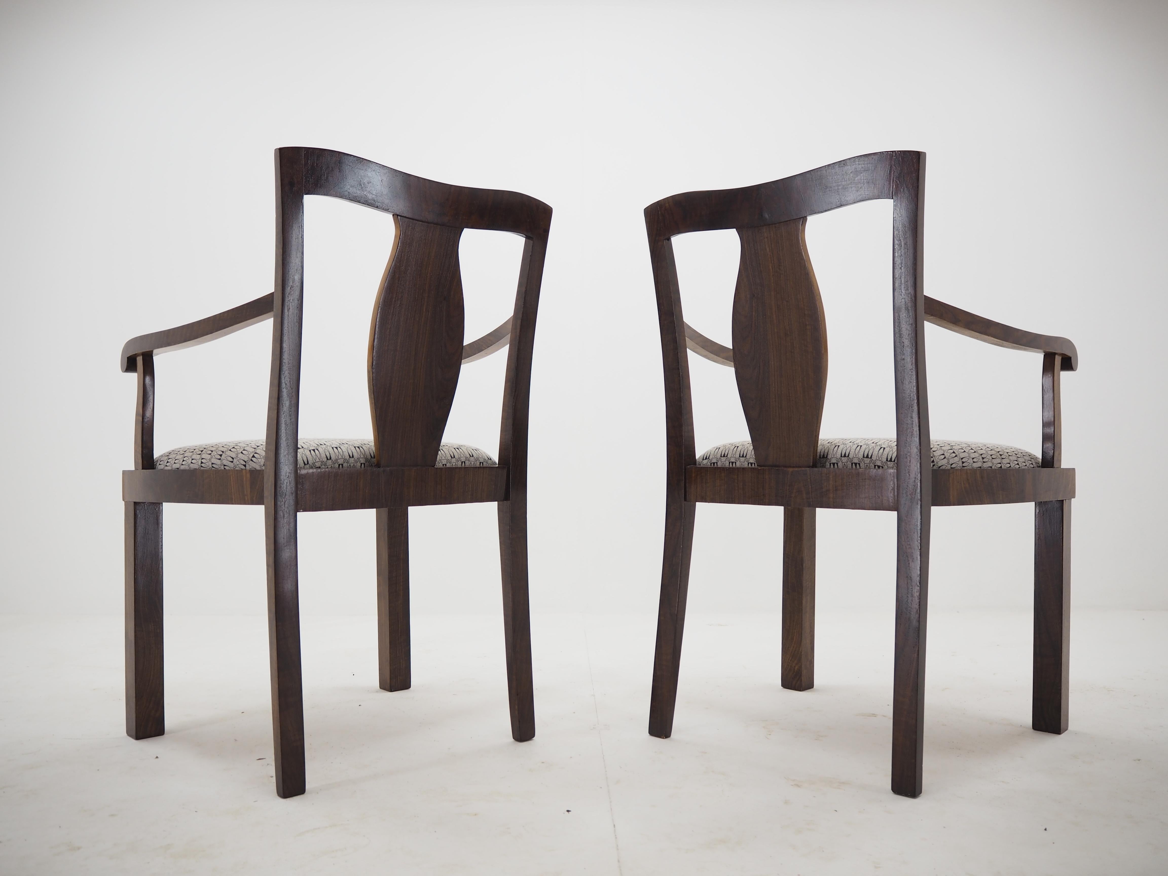 1930s Pair of Art Deco Armchairs, Czechoslovakia 6