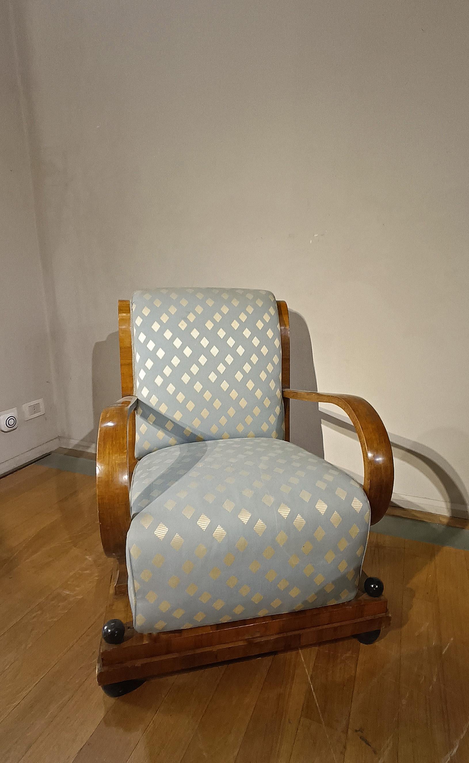 1930 PAR DE SILLONES ART DECO Tallado a mano en venta