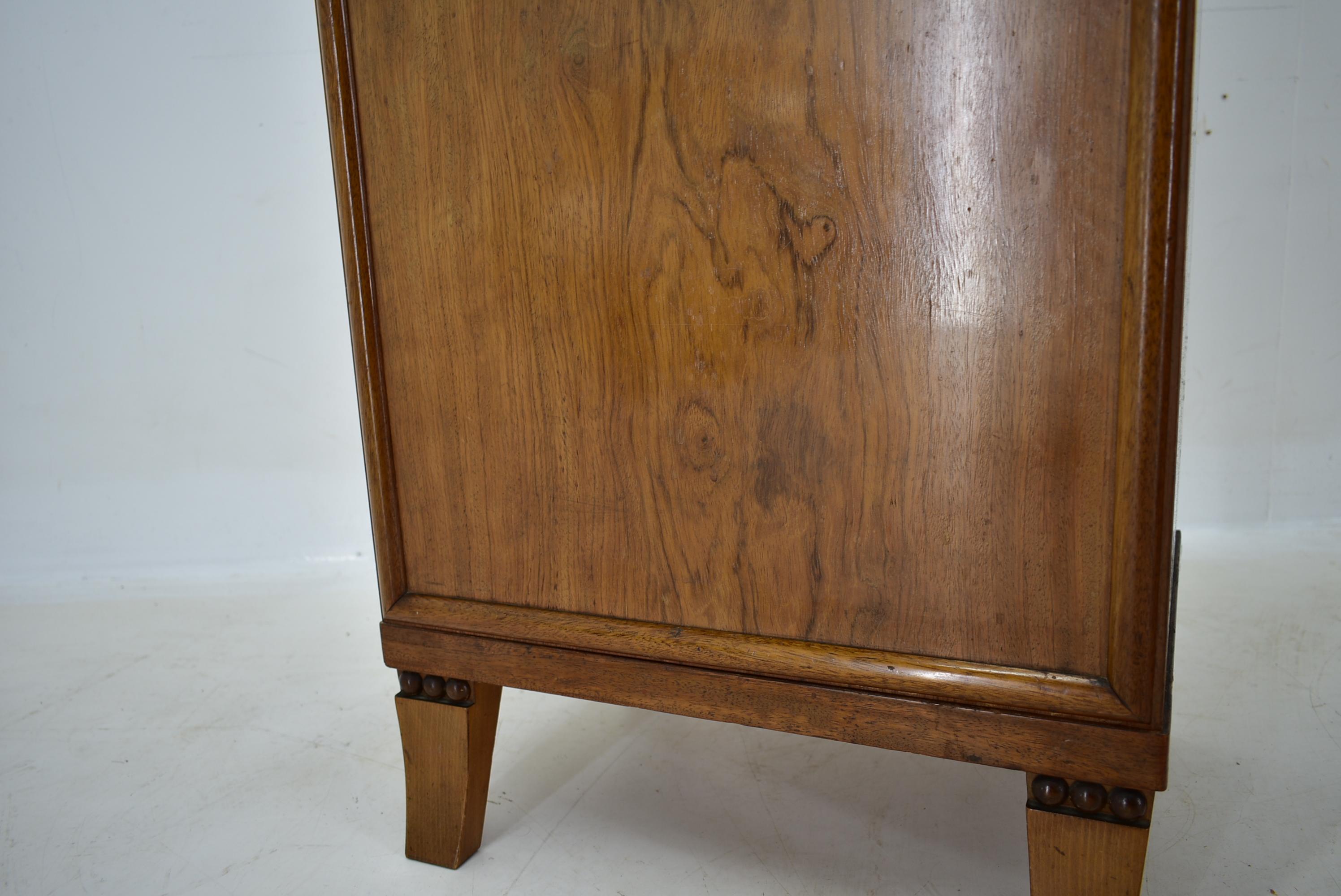 Mid-20th Century 1930s Pair of Art Deco Bedside Tables, Czechoslovakia For Sale