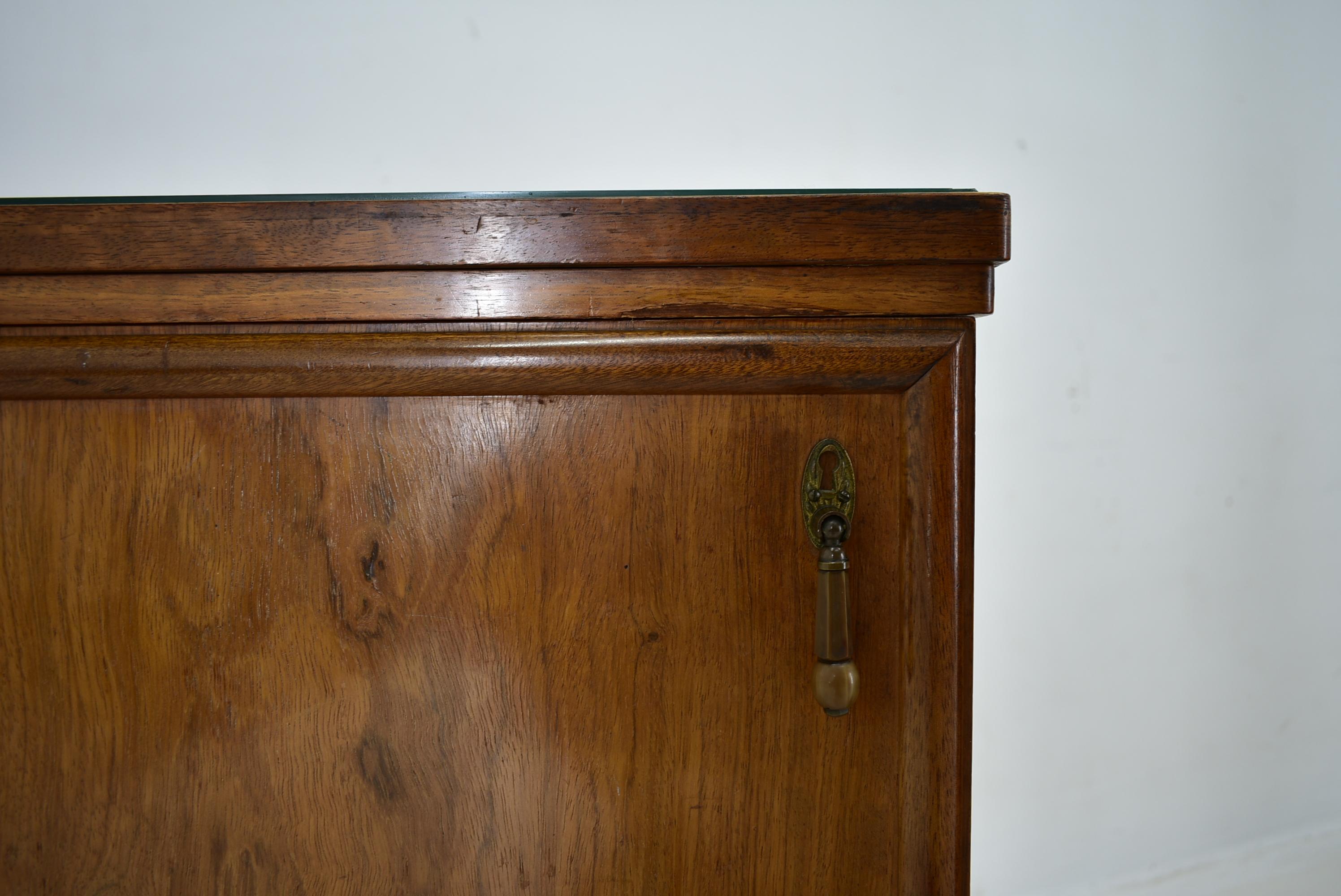 Fabric 1930s Pair of Art Deco Bedside Tables, Czechoslovakia For Sale