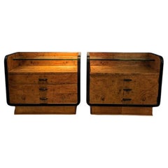 Vintage  1930s Pair of Art Deco Nighstands. Made in France