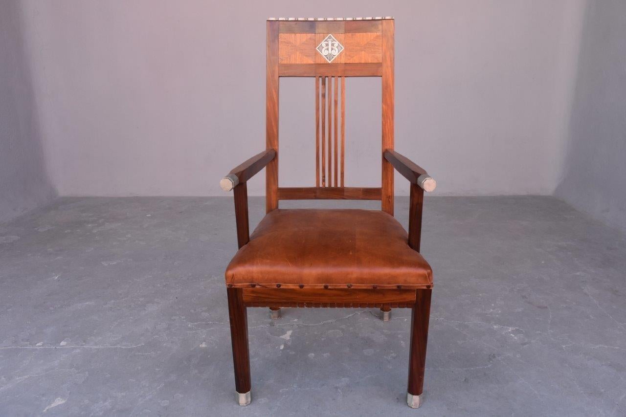 Paar Art-Déco-Sessel aus Palisanderholz aus den 1930er Jahren (Art déco) im Angebot