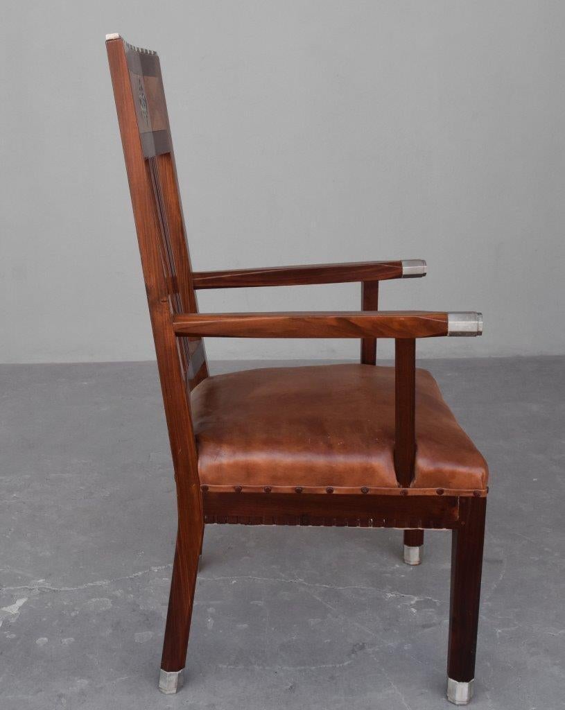 French 1930s Pair of Art déco Rosewood Armchair For Sale