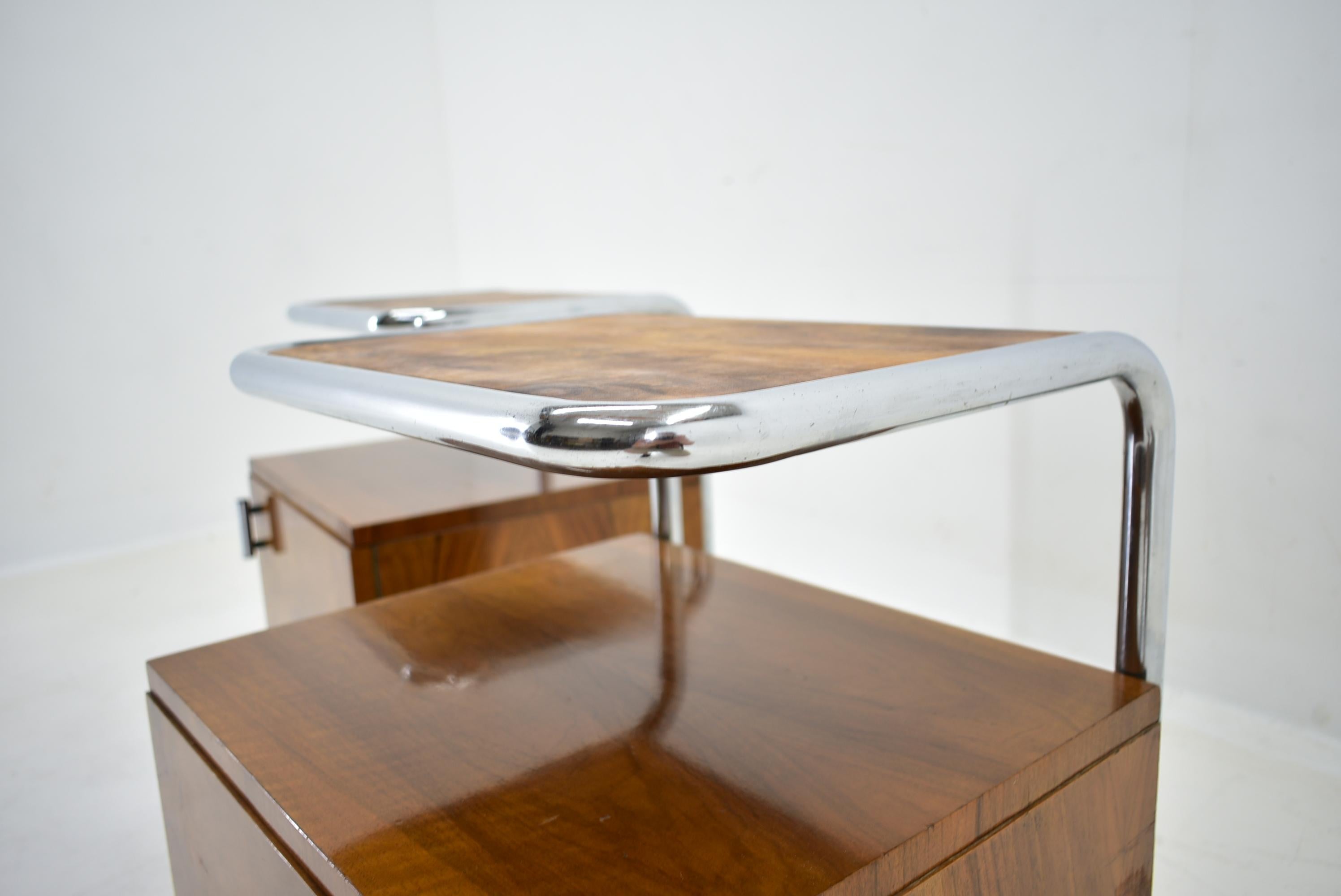 1930s Pair of Bauhaus Bedside Tables by Beck Arnošt for  Mucke-Melder 14