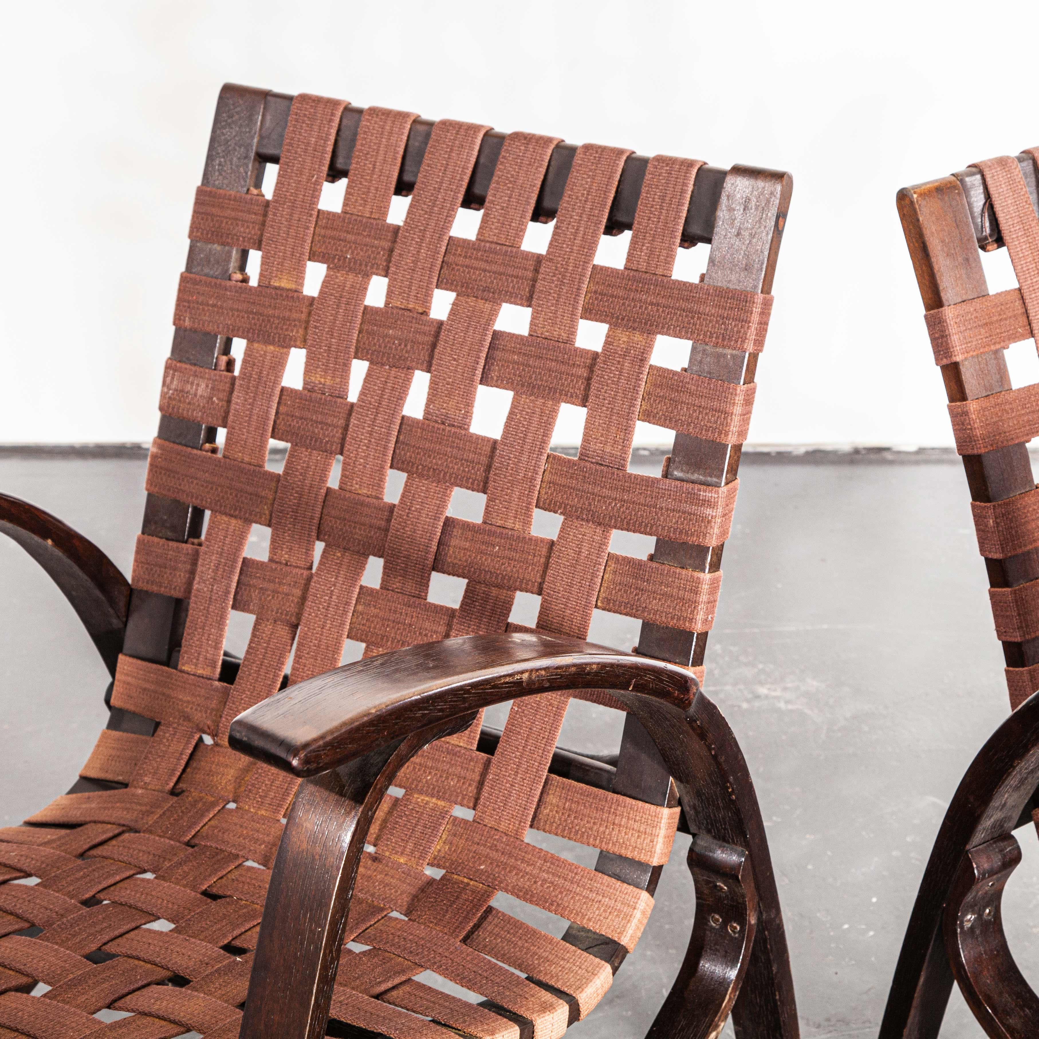 1930s Pair Of Bentwood Armchairs Jan Vanek, Up Zavody 11