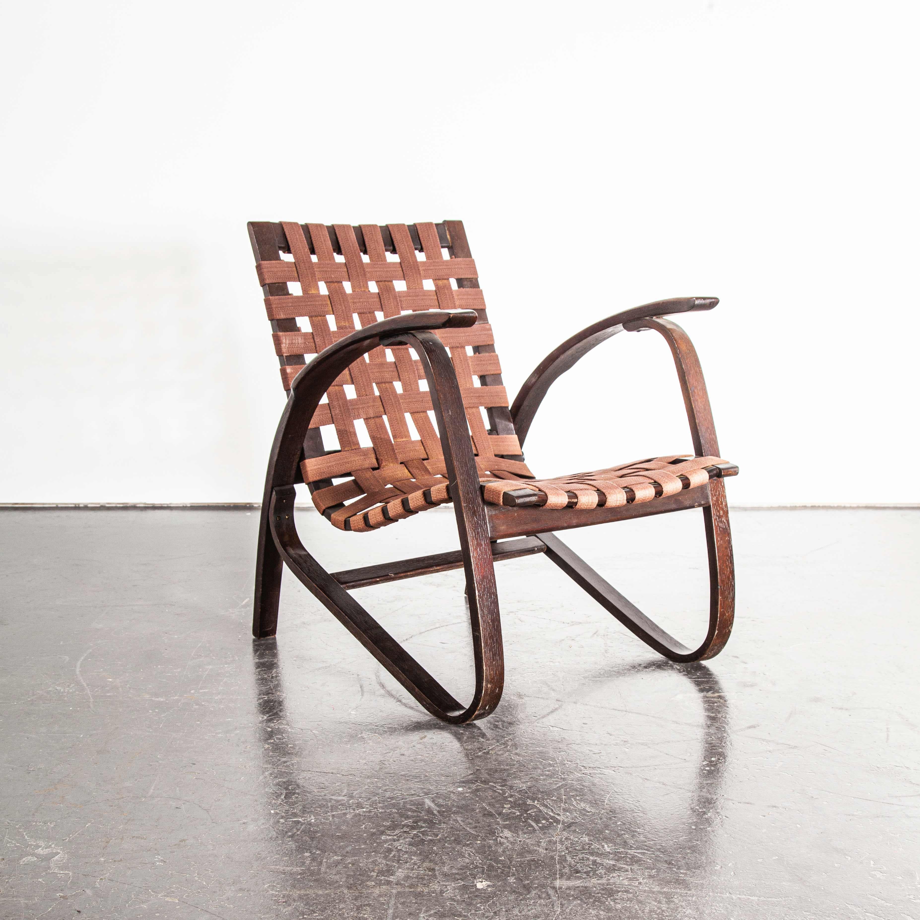 Mid-20th Century 1930s Pair Of Bentwood Armchairs Jan Vanek, Up Zavody