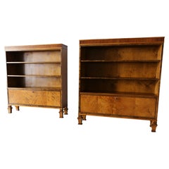 Ein Paar Bücherregale/Kabinets aus Birke von Carl Malmsten SMF, Mid-Century Modern, 1930er Jahre