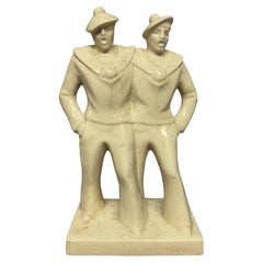 1930er Paar Segler aus Keramik