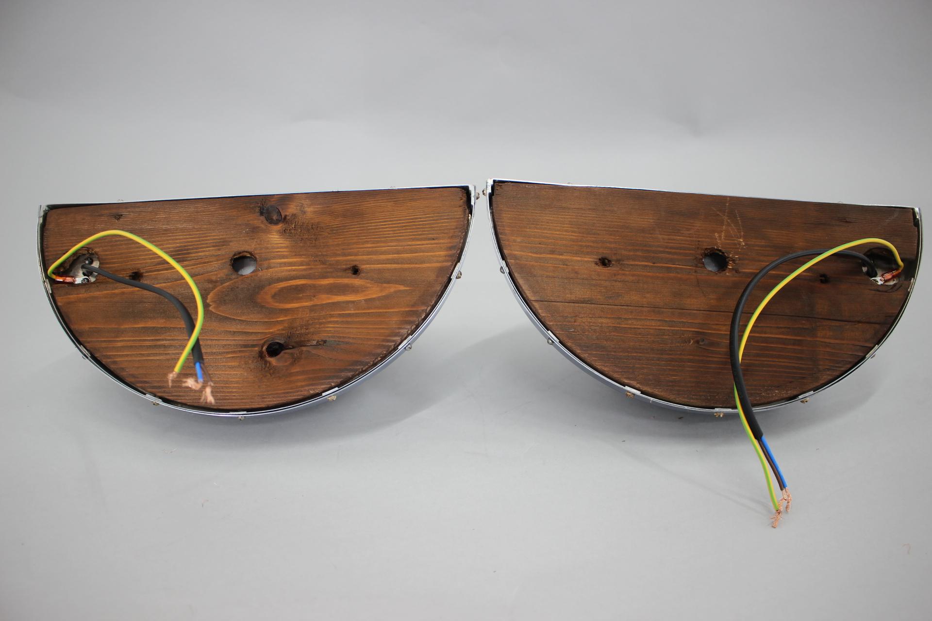 1930 Pareja de excepcionales lámparas de pared/escritorios cromados Bauhaus, Czechoslovaki en venta 5