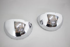 1930s Pair of Exceptional Bauhaus Chrome Plated Wall Lamps/Scones, Czechoslovaki