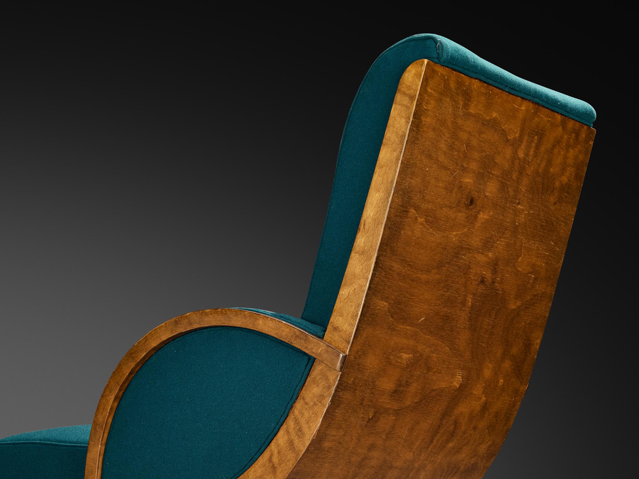 Coppia di sedie da salotto finlandesi Art Deco curve in betulla del 1930 in vendita 3