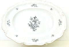 1930s Pair of German Hand Painted Porcelain Serving Platter's "Le Reine"