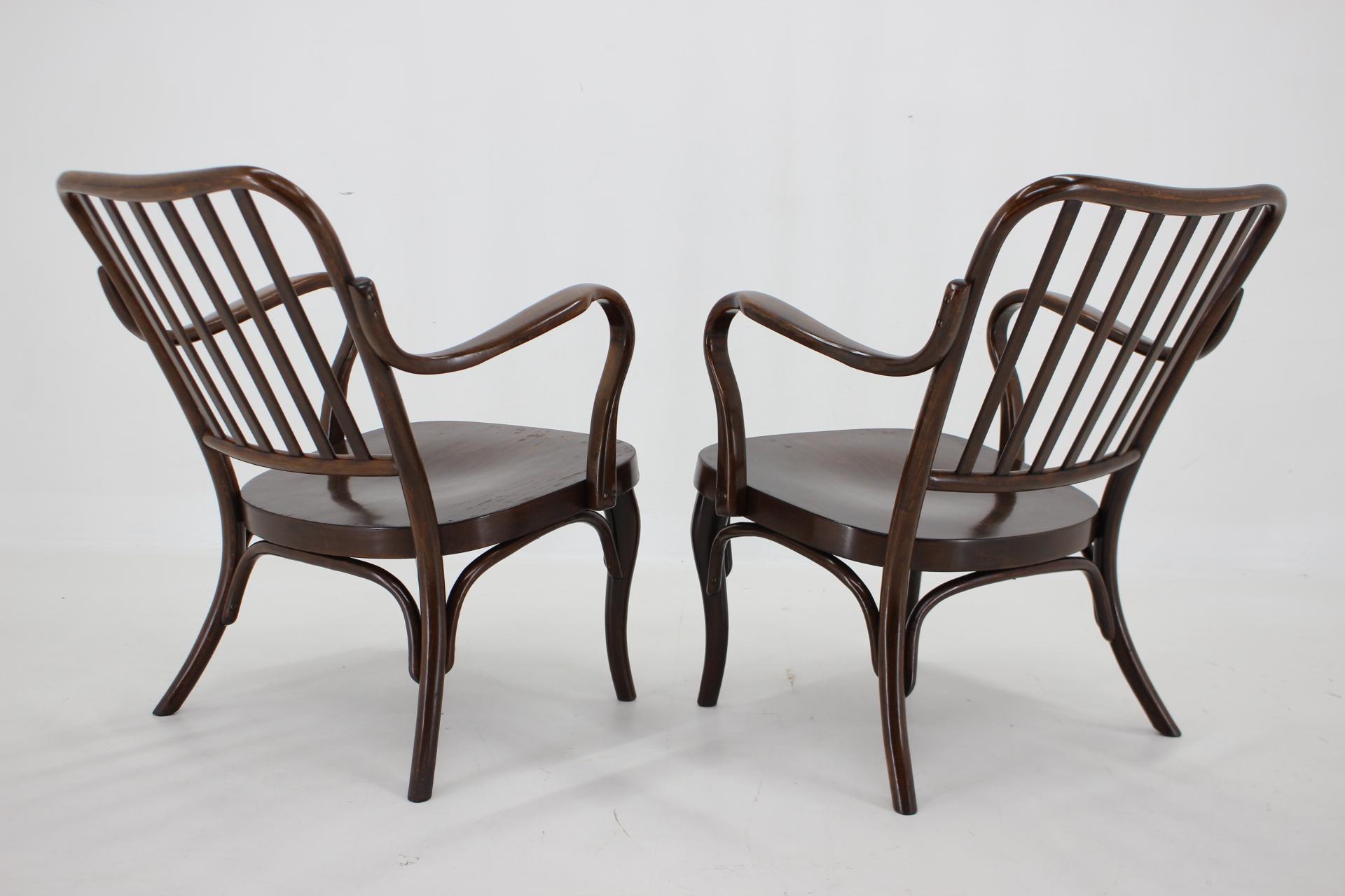 1930s Pair of Josef Frank Bentwood Armchairs no. 752 by Thonet 4