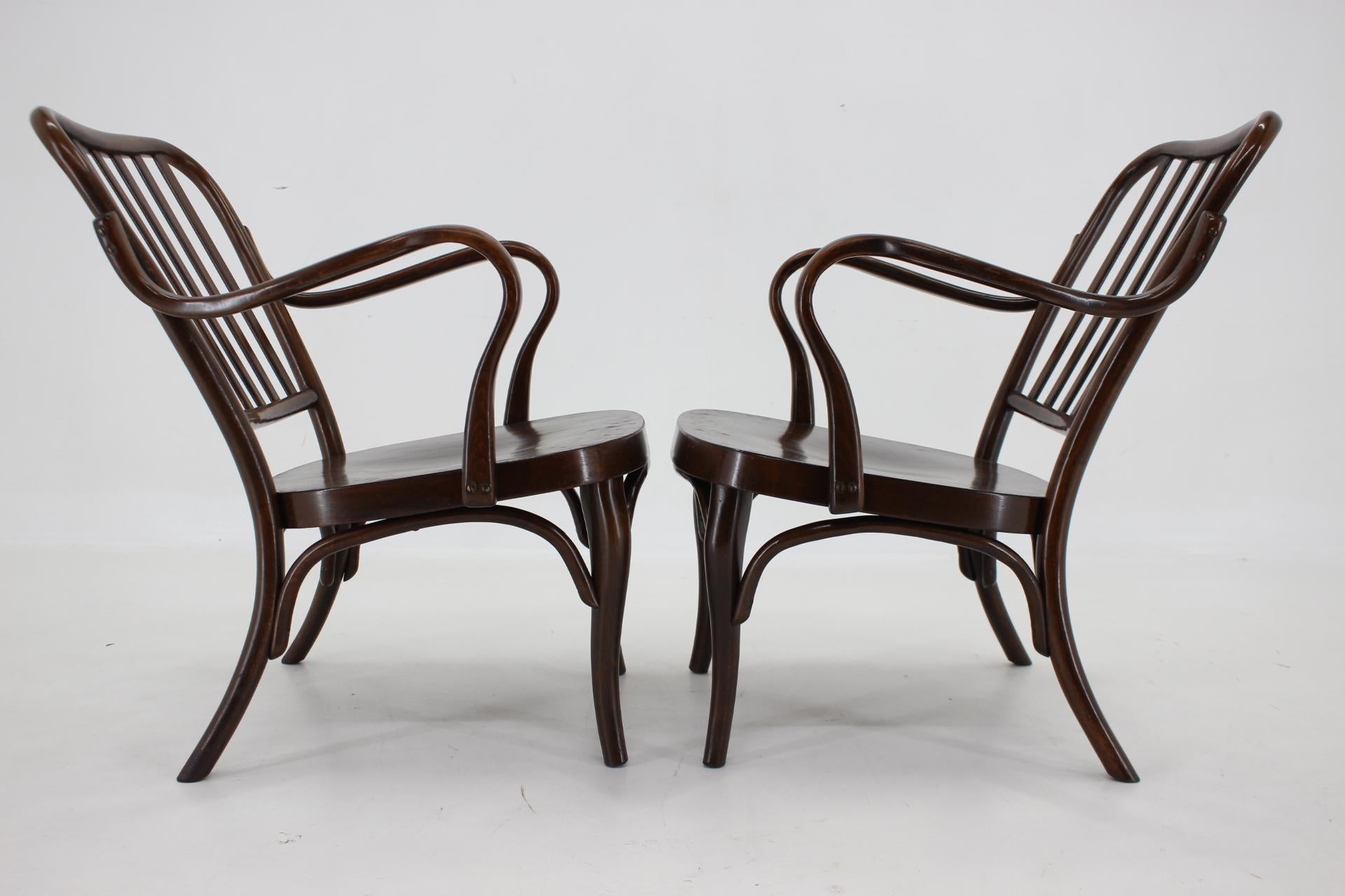 1930s Pair of Josef Frank Bentwood Armchairs no. 752 by Thonet 5