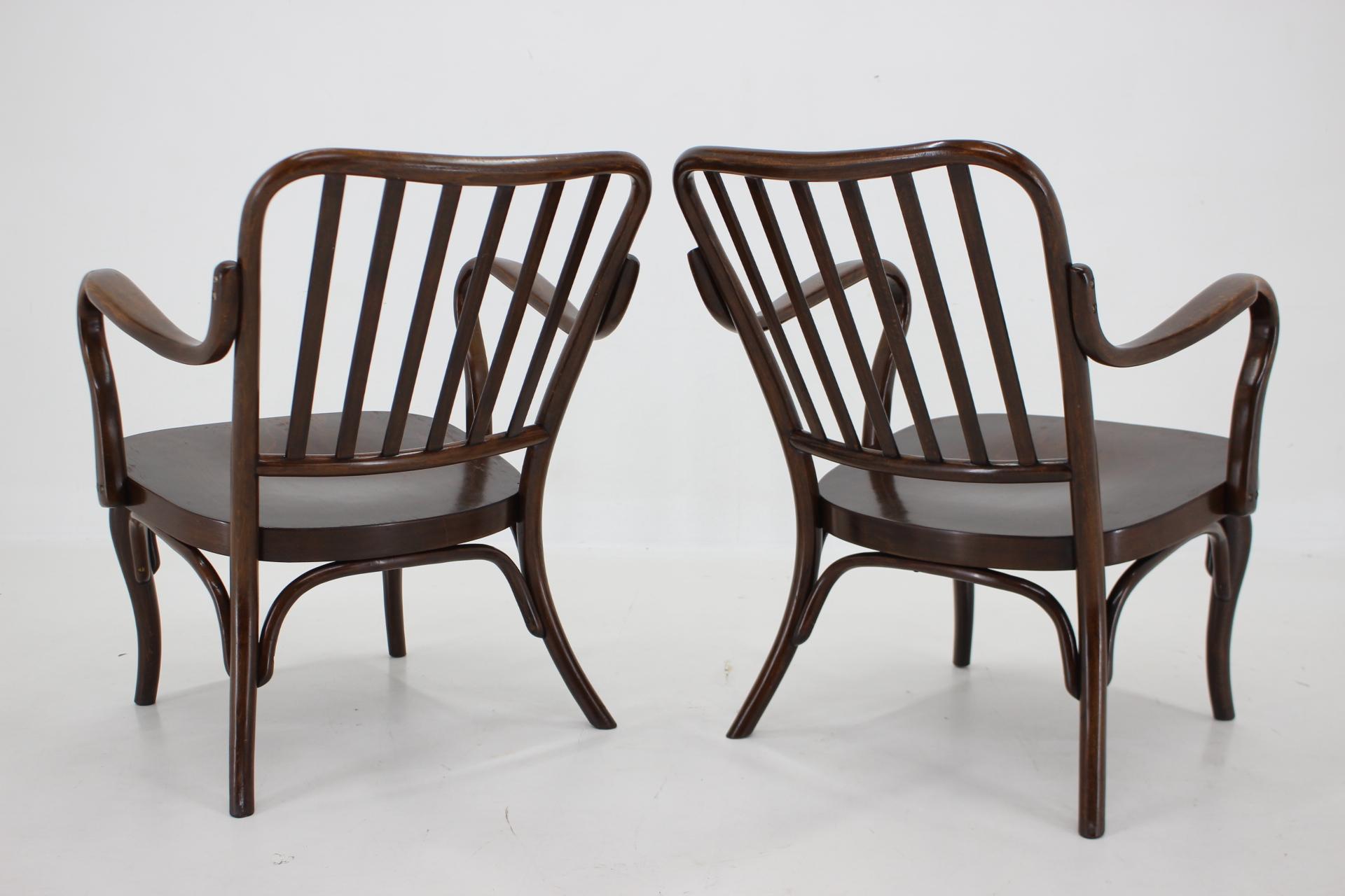 1930s Pair of Josef Frank Bentwood Armchairs no. 752 by Thonet 2