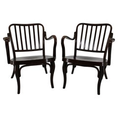 1930s Pair of Josef Frank Bentwood Armchairs no. 752 by Thonet
