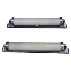 1930s Pair of Large Bauhaus Wall Lamps, Czechoslovakia