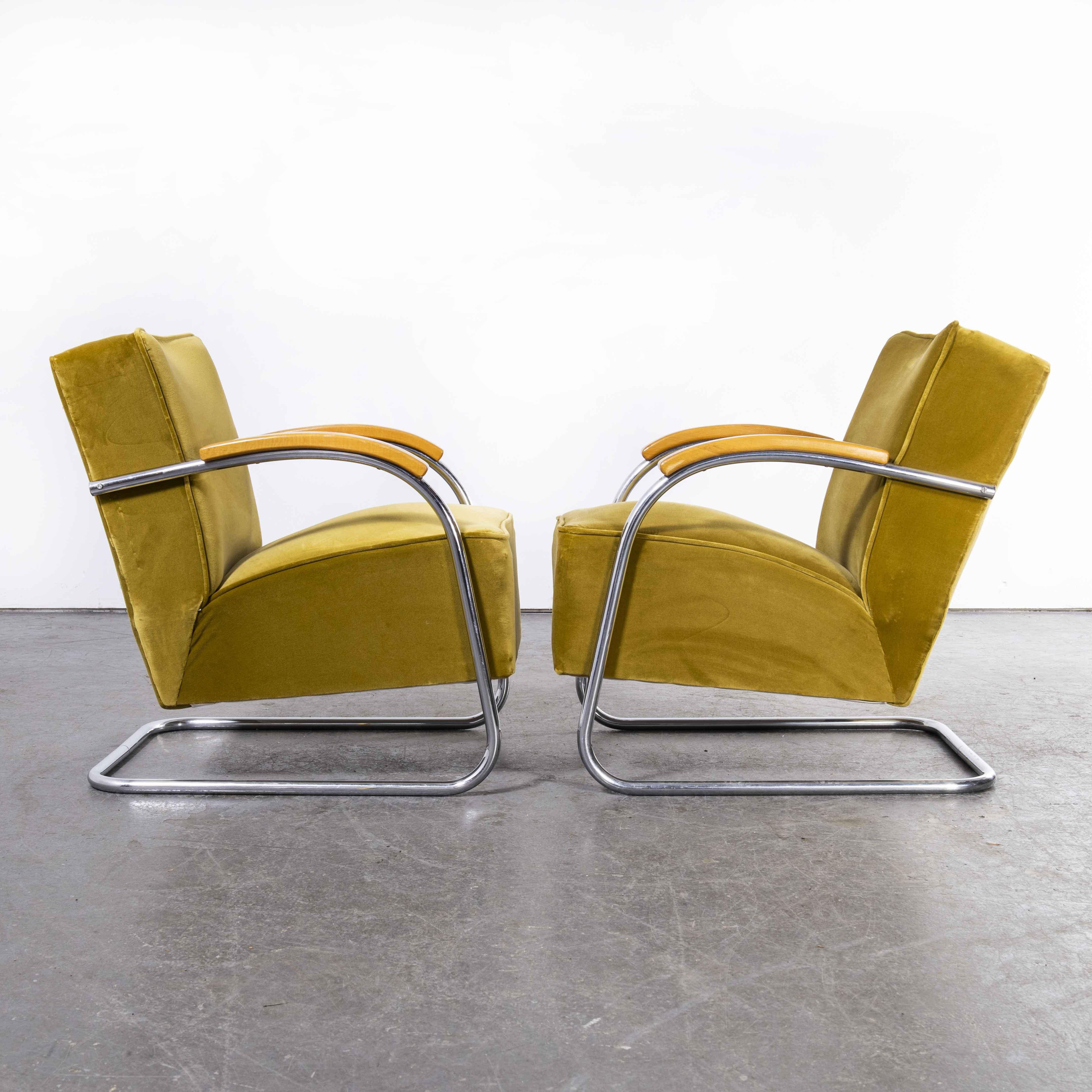 1930er Jahre, Paar Original-Sessel von Mucke Melder, FN 21, vollständig restauriert im Angebot 1