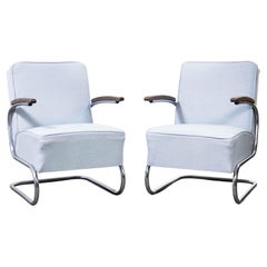 1930er Jahre Paar Mucke Melder Original-Sessel, vollständig restauriert 'Modell 1286,4'