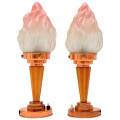 1930s Pair of Original Art Deco Table Lamps