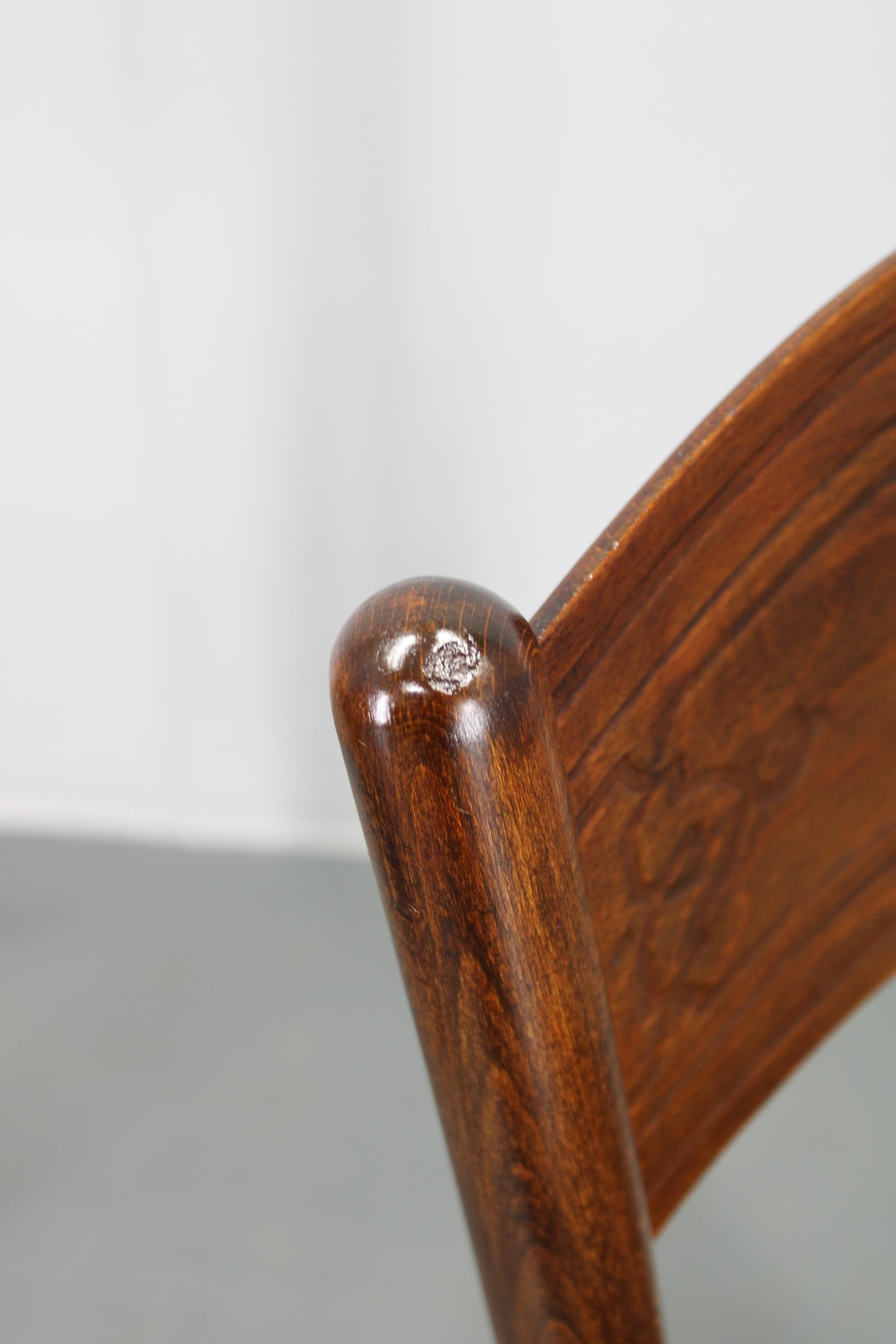 1930s Pair of Restore Beech Chairs by Thonet - Mundus, Czechoslovakia For Sale 5